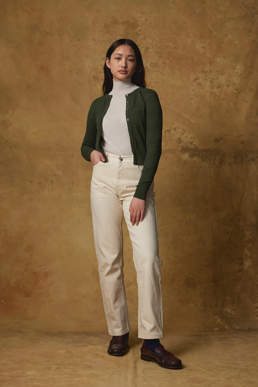 Merino Bargello Crop Cardigan sold by Standard Issue product image thumbnail 4