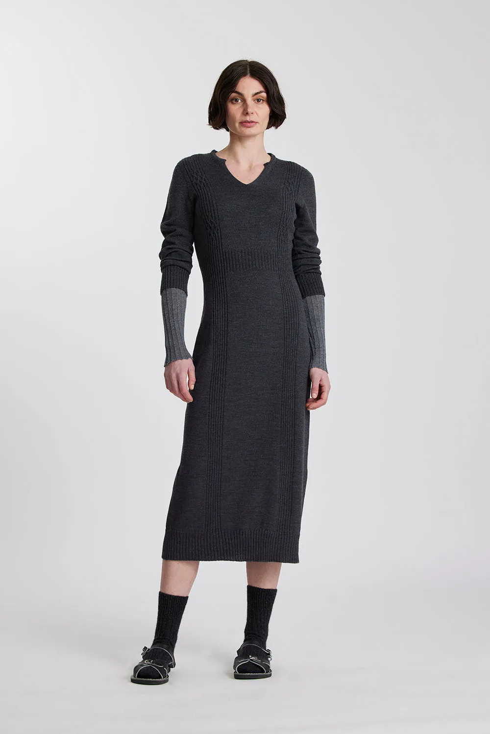 Merino Cable Dress sold by Standard Issue product image thumbnail 4