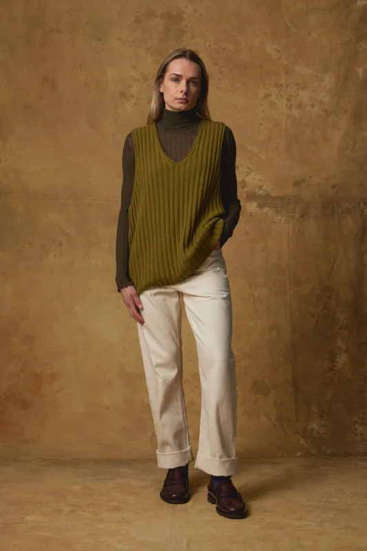 Cashmere Rib Vest sold by Standard Issue
