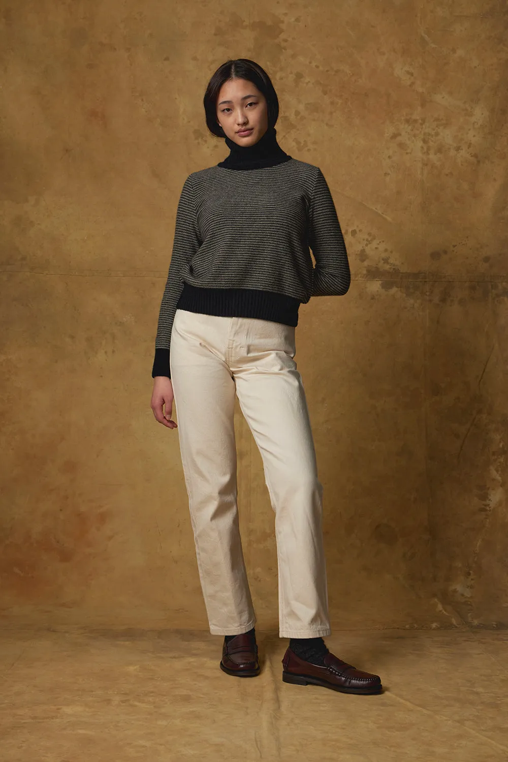 Okewa Striped Crop Funnel Neck sold by Standard Issue product image thumbnail 5