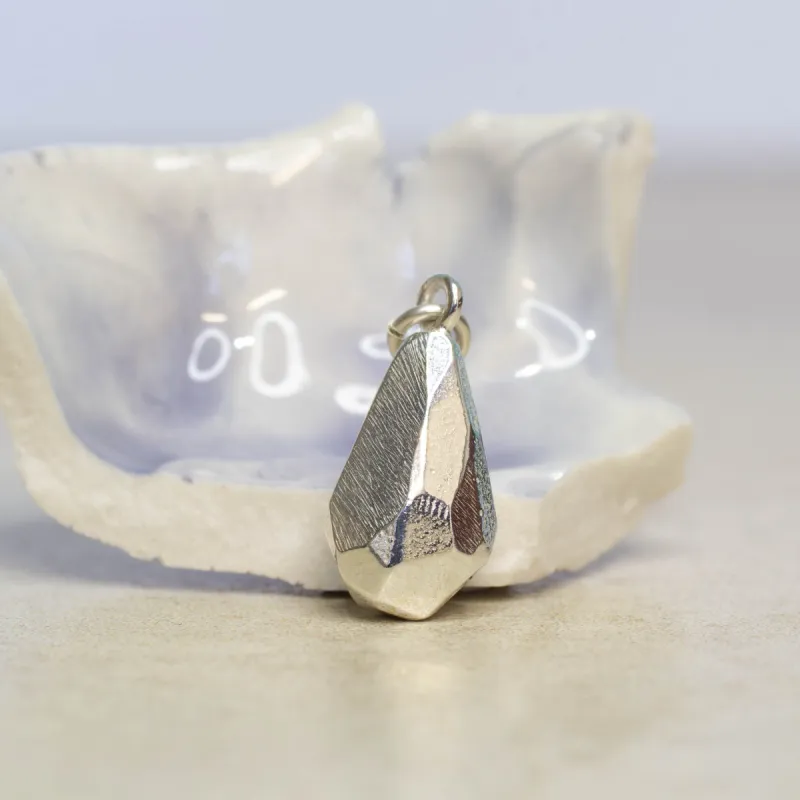 Petra Drop Charm - Plain - Sterling Silver sold by Sophie Divett Jewelry