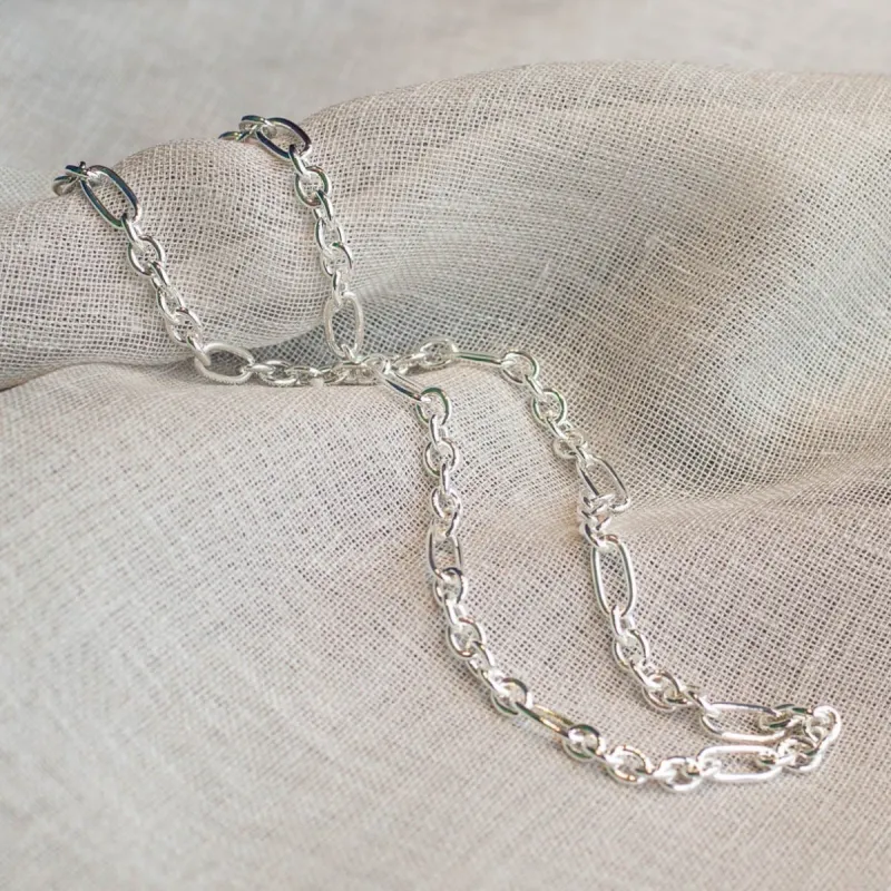 Figaro Cable Necklace Chain - Sterling Silver sold by Sophie Divett Jewelry