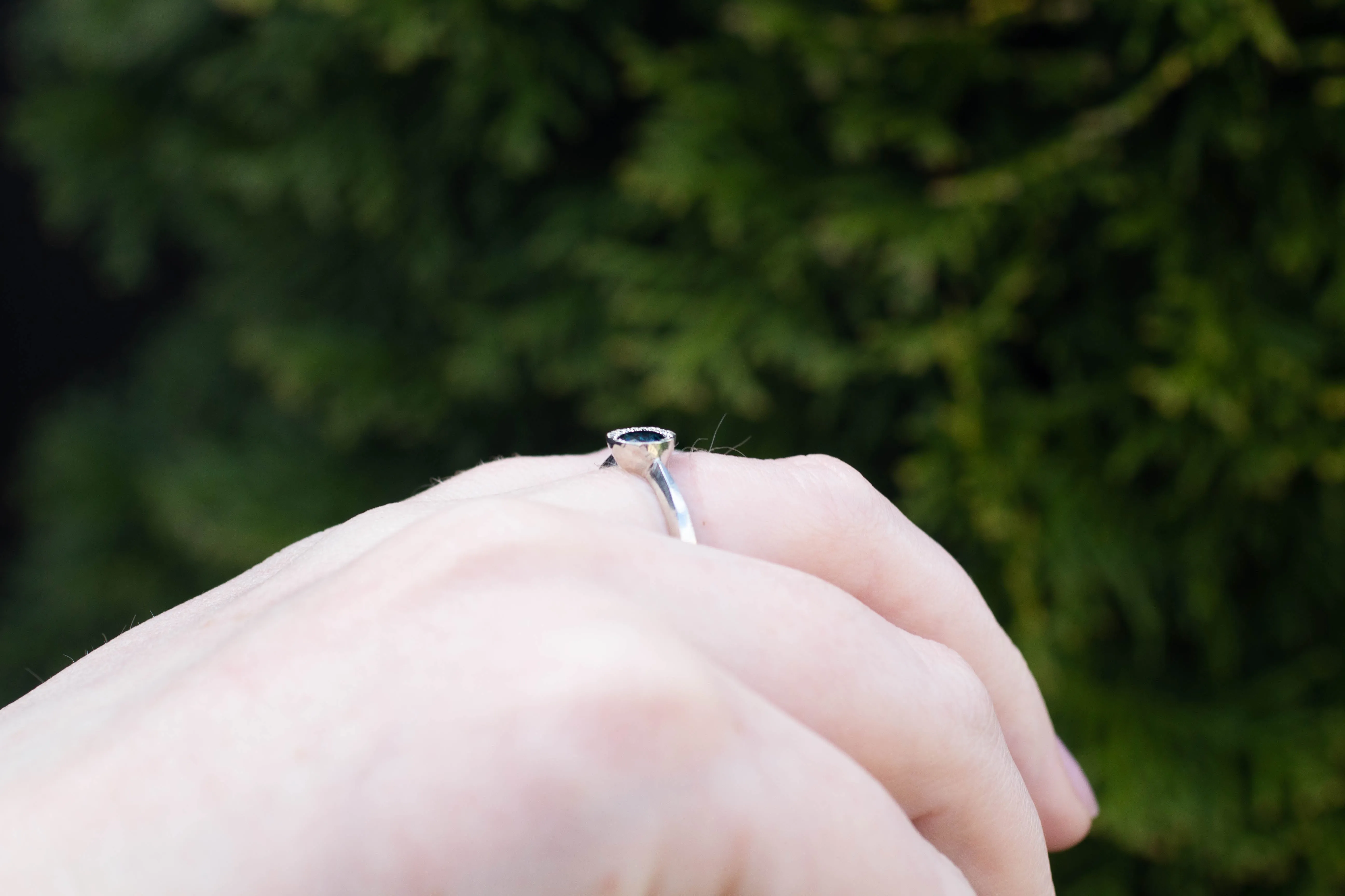 Lota Ring - 9ct White Gold with Blue Sapphire sold by Sophie Divett Jewelry product image thumbnail 5