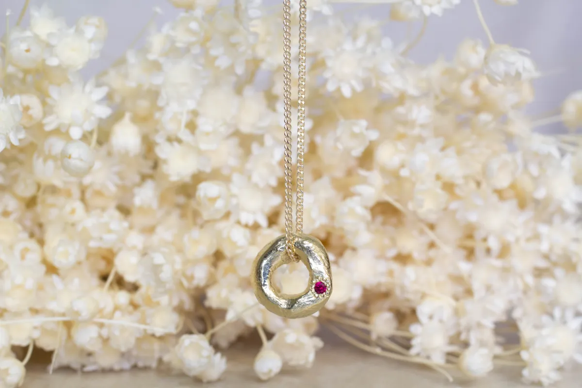 Circle Pendant - Small - Yellow Gold sold by Sophie Divett Jewelry