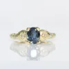 Thalia Ring - 9ct Yellow Gold with Teal  Sapphire and Diamonds sold by Sophie Divett Jewelry
