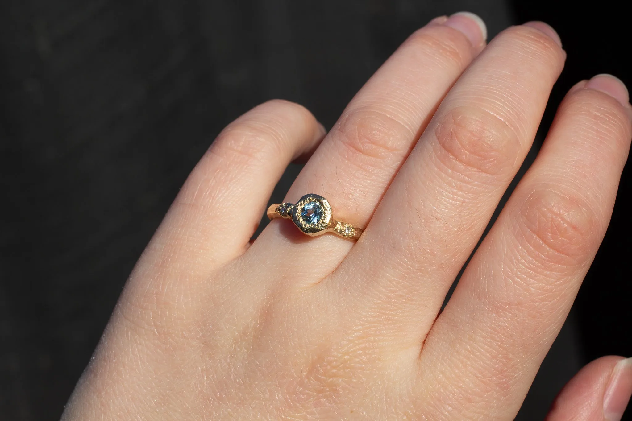 Neve Ring - 9ct Yellow Gold with Blue Topaz sold by Sophie Divett Jewelry product image thumbnail 3