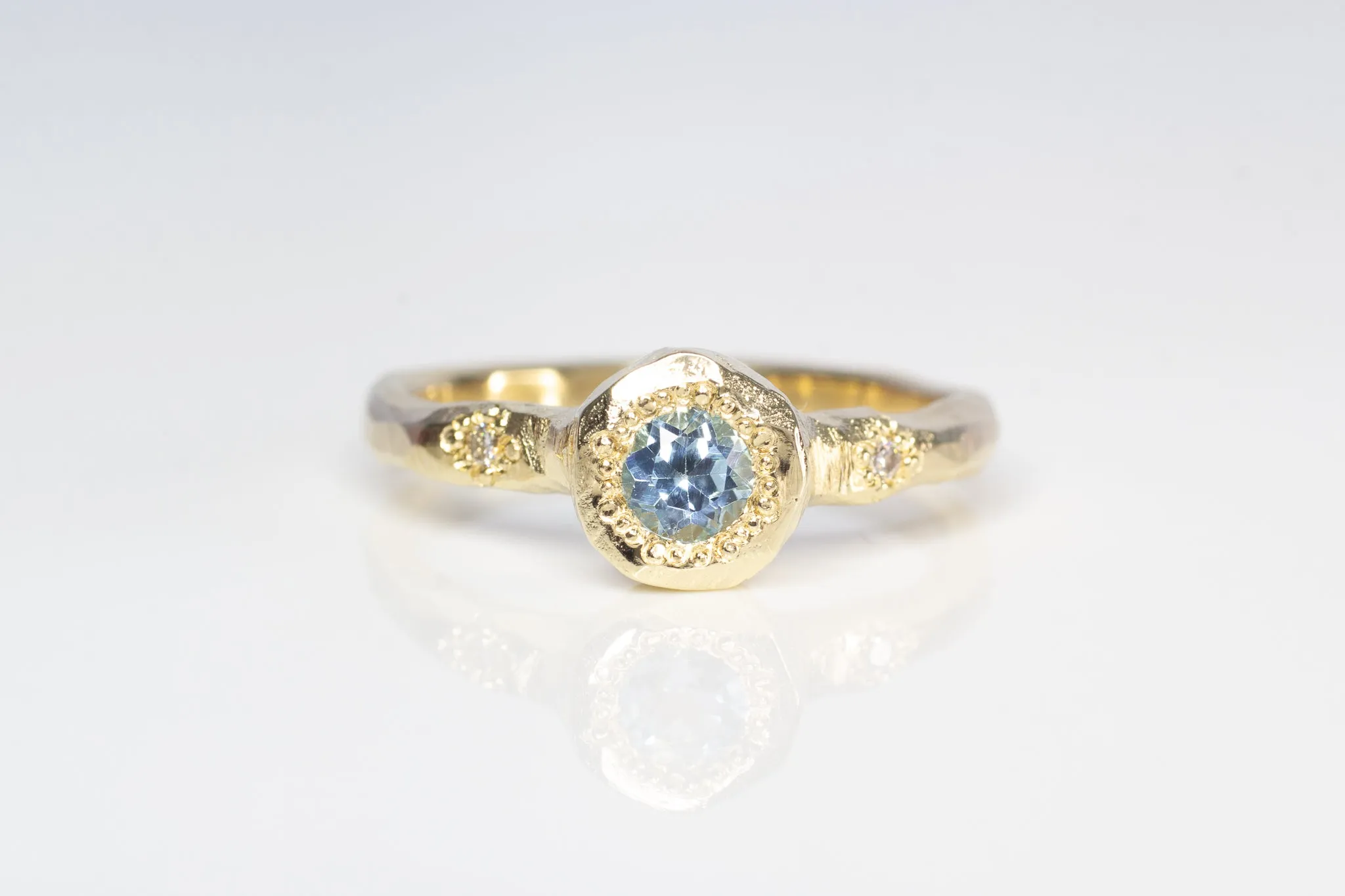 Neve Ring - 9ct Yellow Gold with Blue Topaz sold by Sophie Divett Jewelry