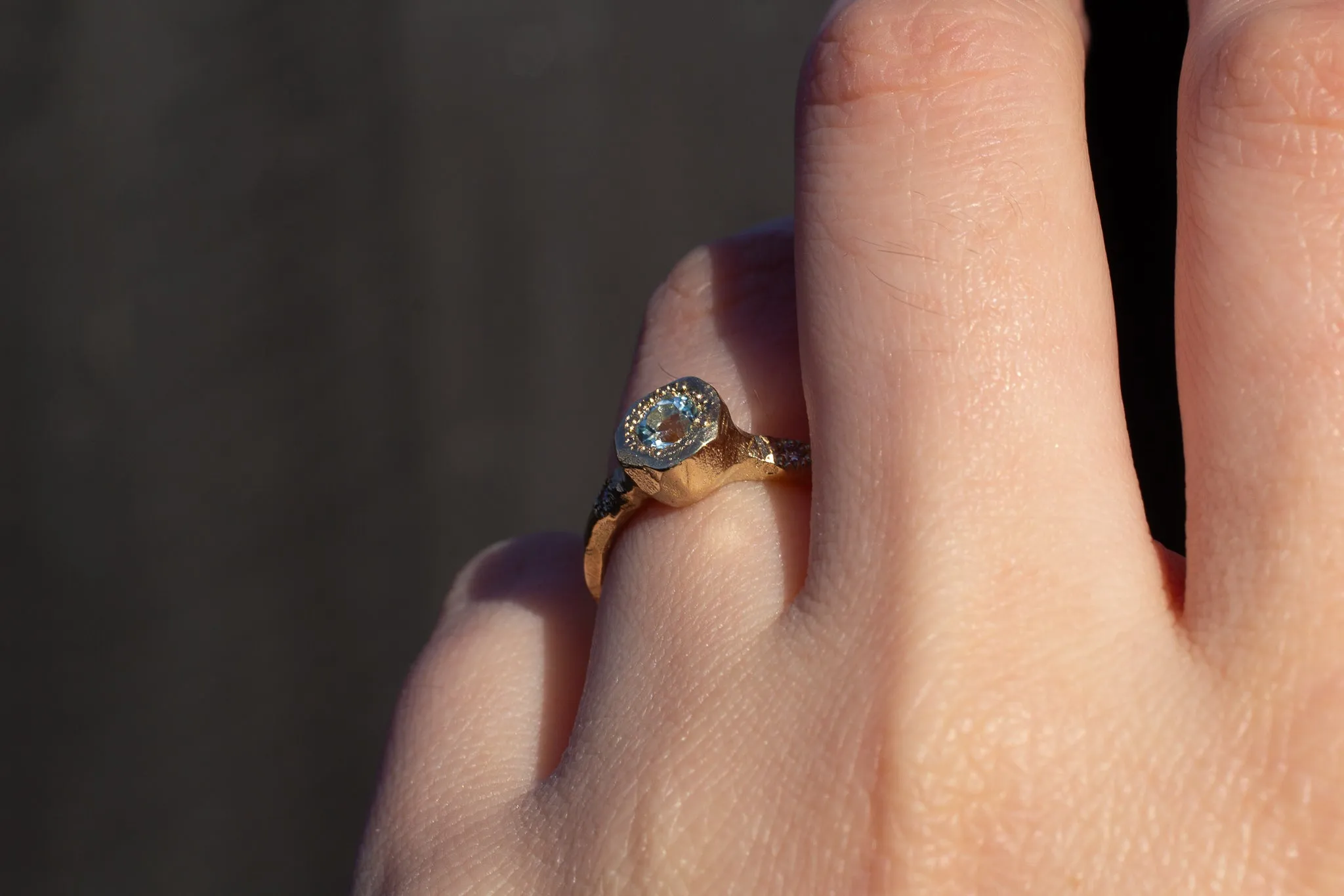 Neve Ring - 9ct Yellow Gold with Blue Topaz sold by Sophie Divett Jewelry product image thumbnail 5