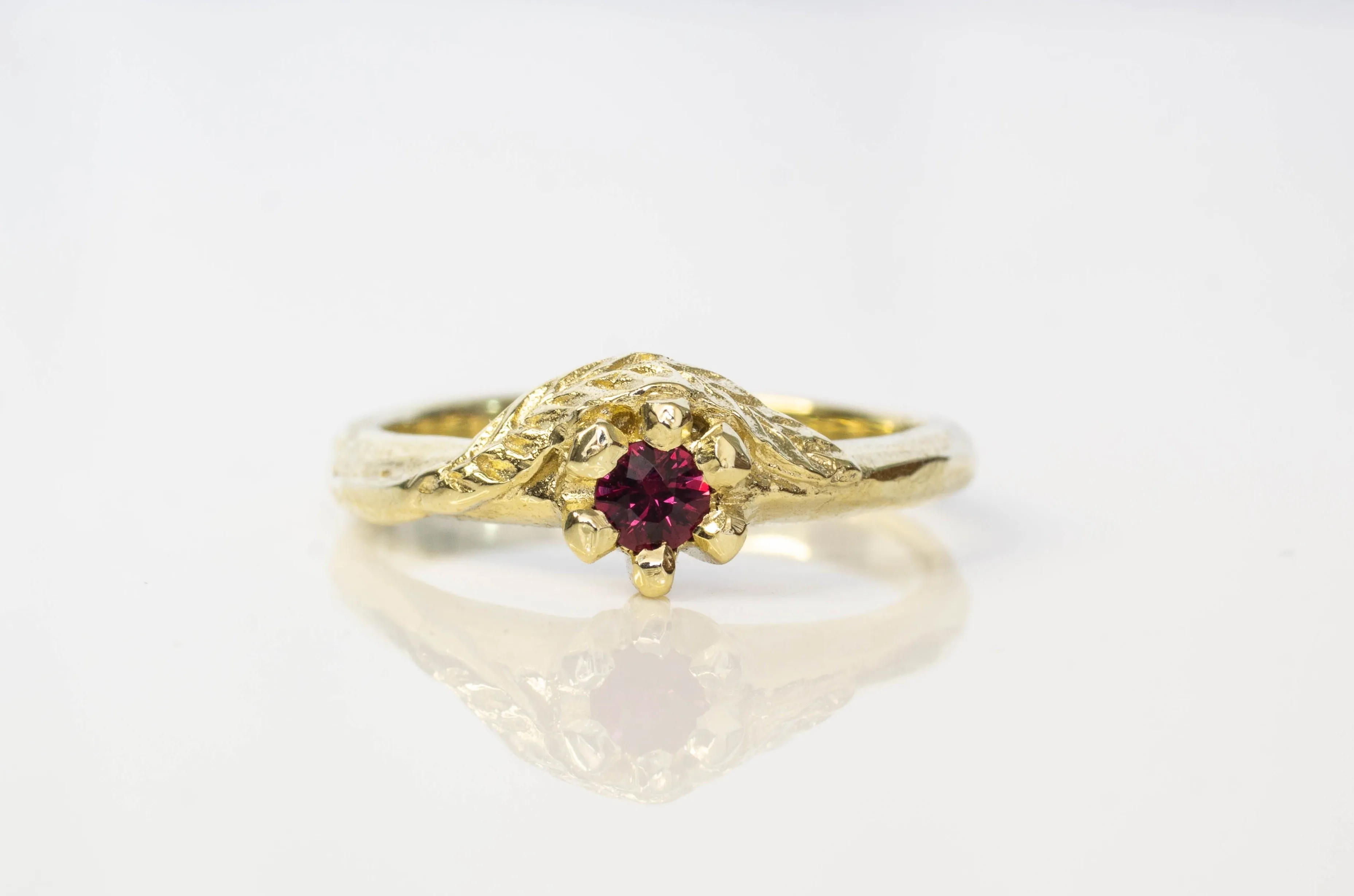 Cybele Ring - 14ct Yellow Gold with Ruby sold by Sophie Divett Jewelry