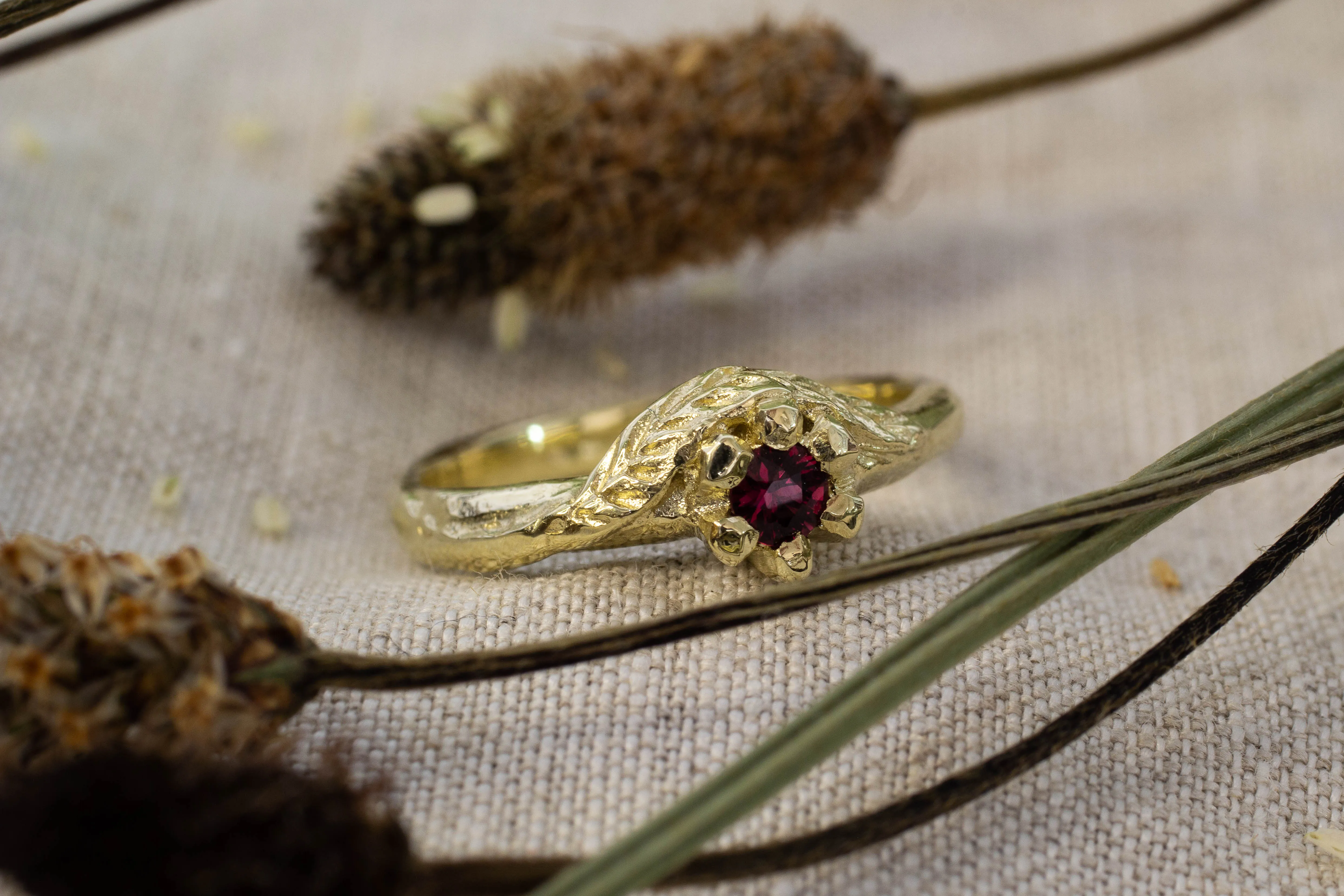 Cybele Ring - 14ct Yellow Gold with Ruby sold by Sophie Divett Jewelry product image thumbnail 4