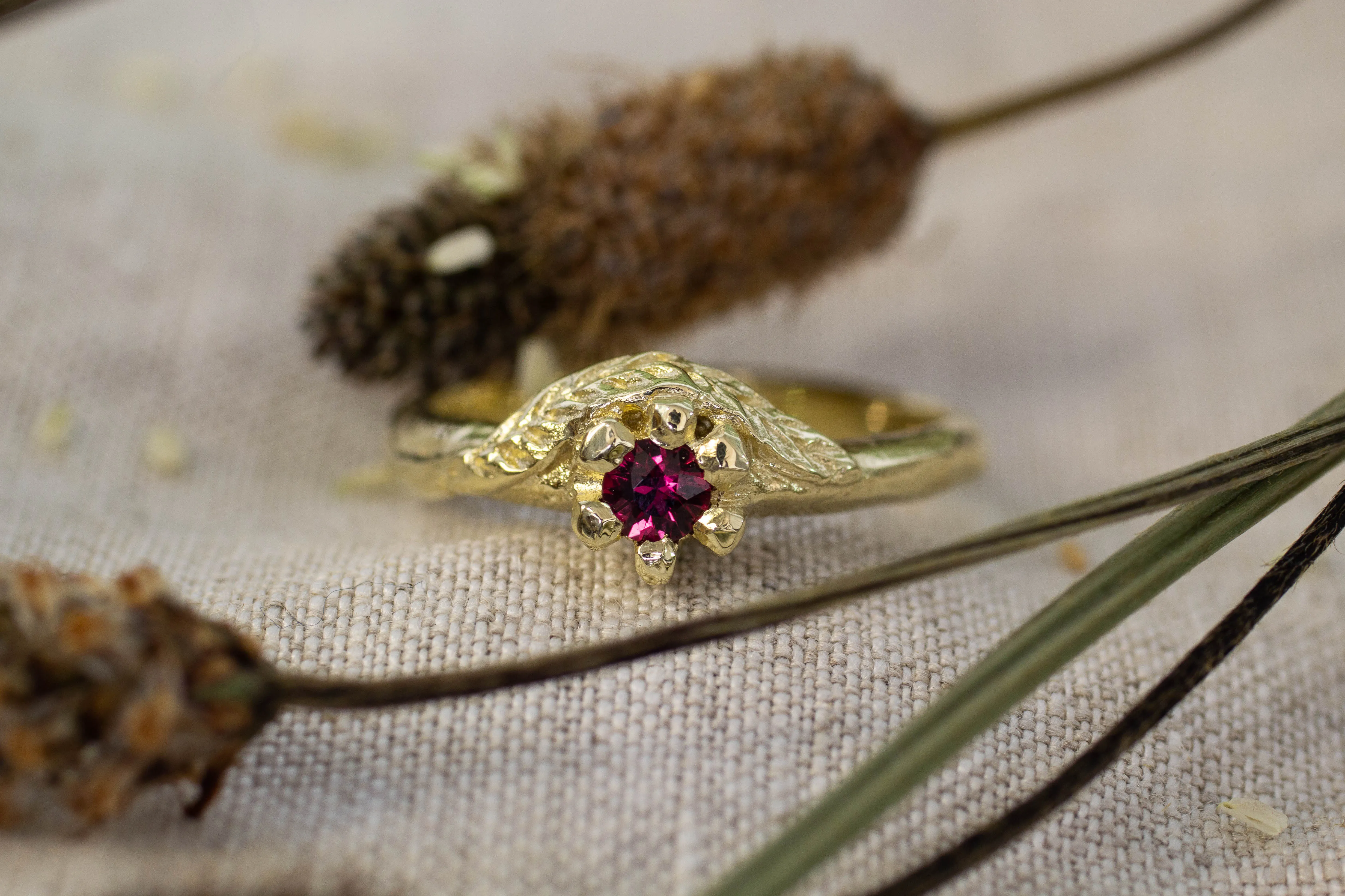 Cybele Ring - 14ct Yellow Gold with Ruby sold by Sophie Divett Jewelry product image thumbnail 2