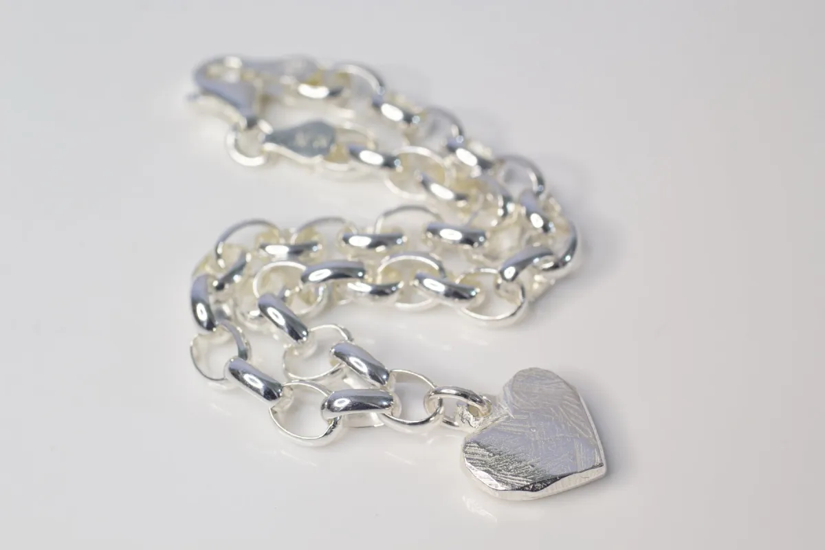 Heart Charm Bracelet - Sterling Silver sold by Sophie Divett Jewelry