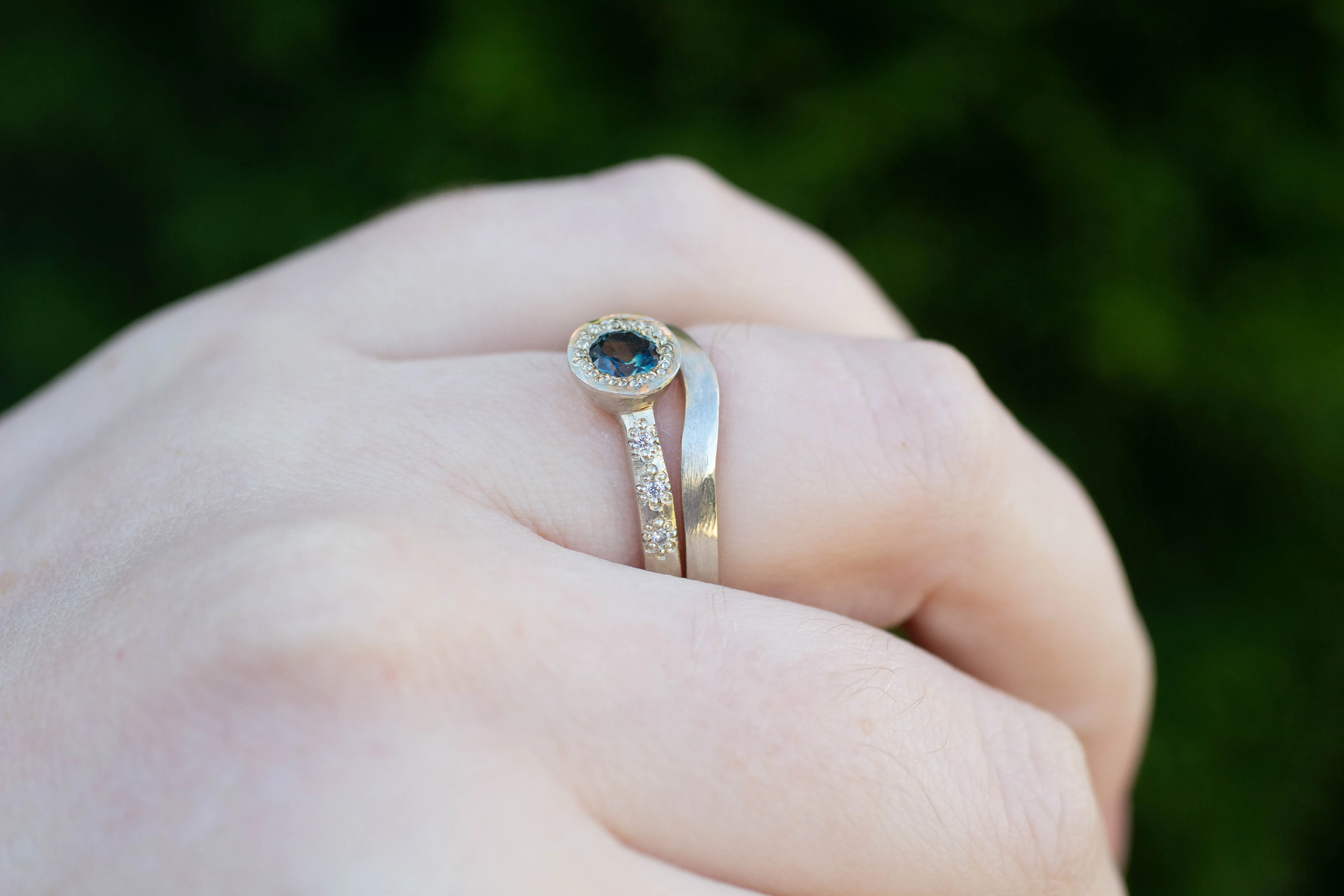 Square Fitted Band - White Gold sold by Sophie Divett Jewelry product image thumbnail 4