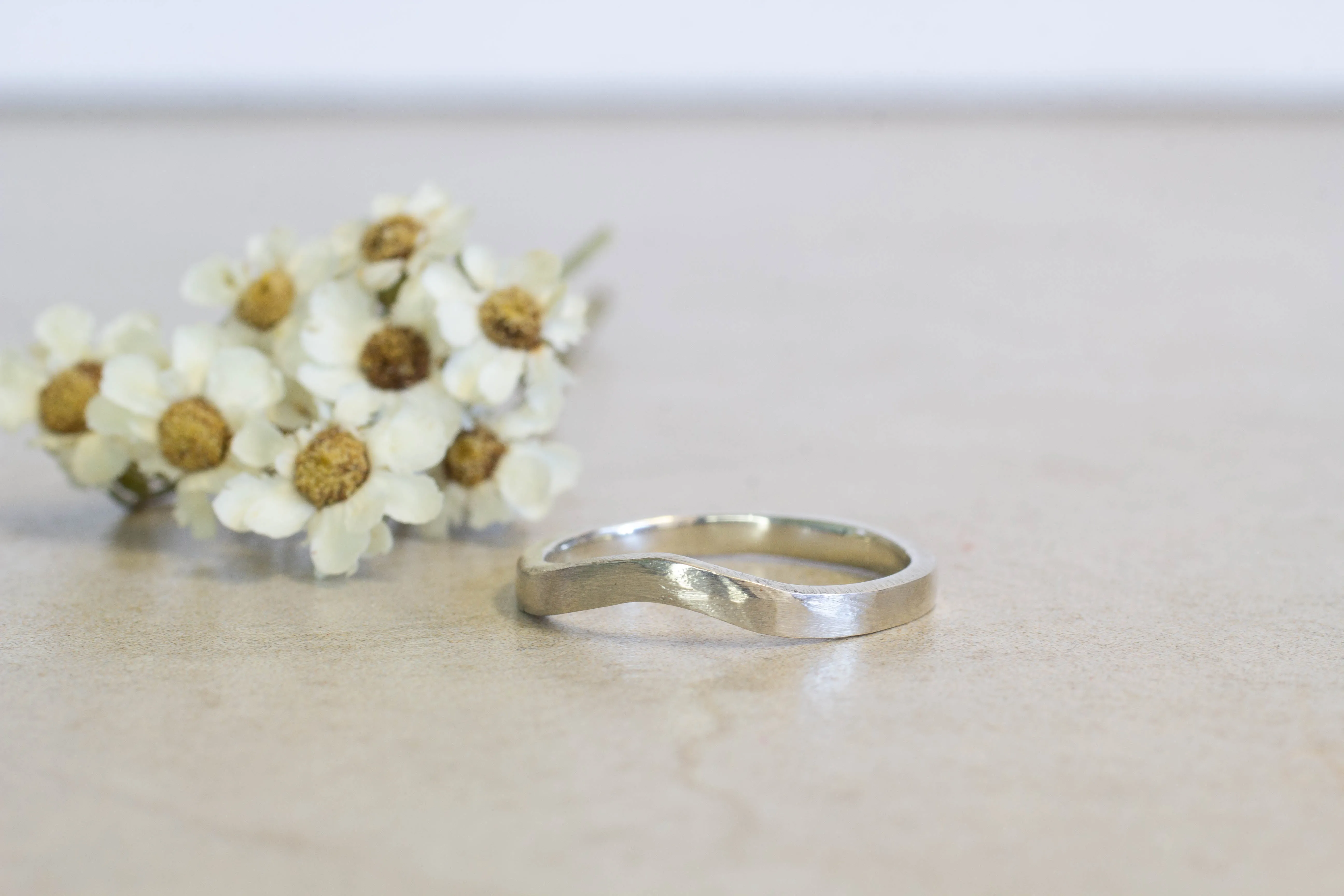 Square Fitted Band - White Gold sold by Sophie Divett Jewelry product image thumbnail 2