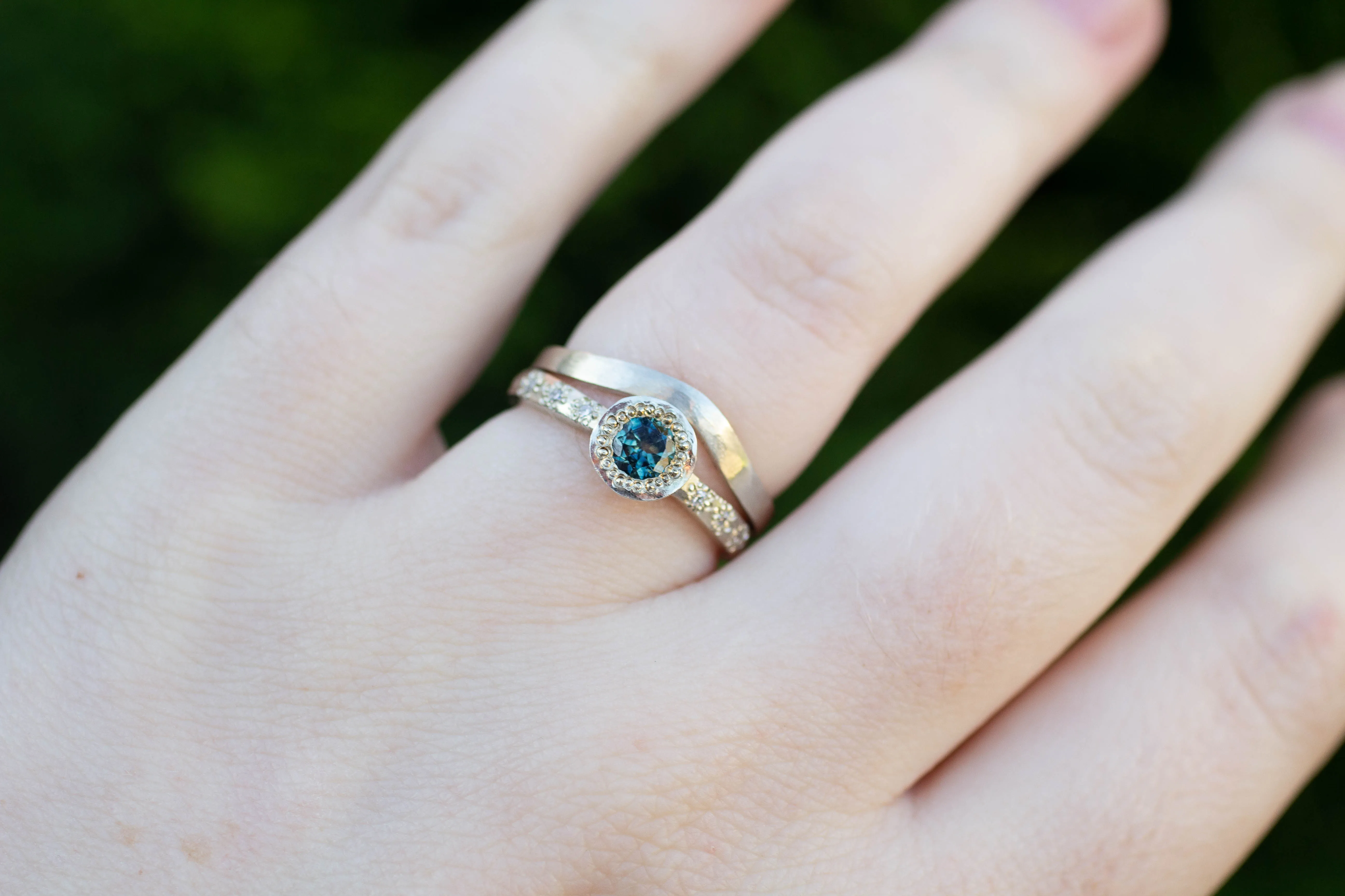 Square Fitted Band - White Gold sold by Sophie Divett Jewelry product image thumbnail 3