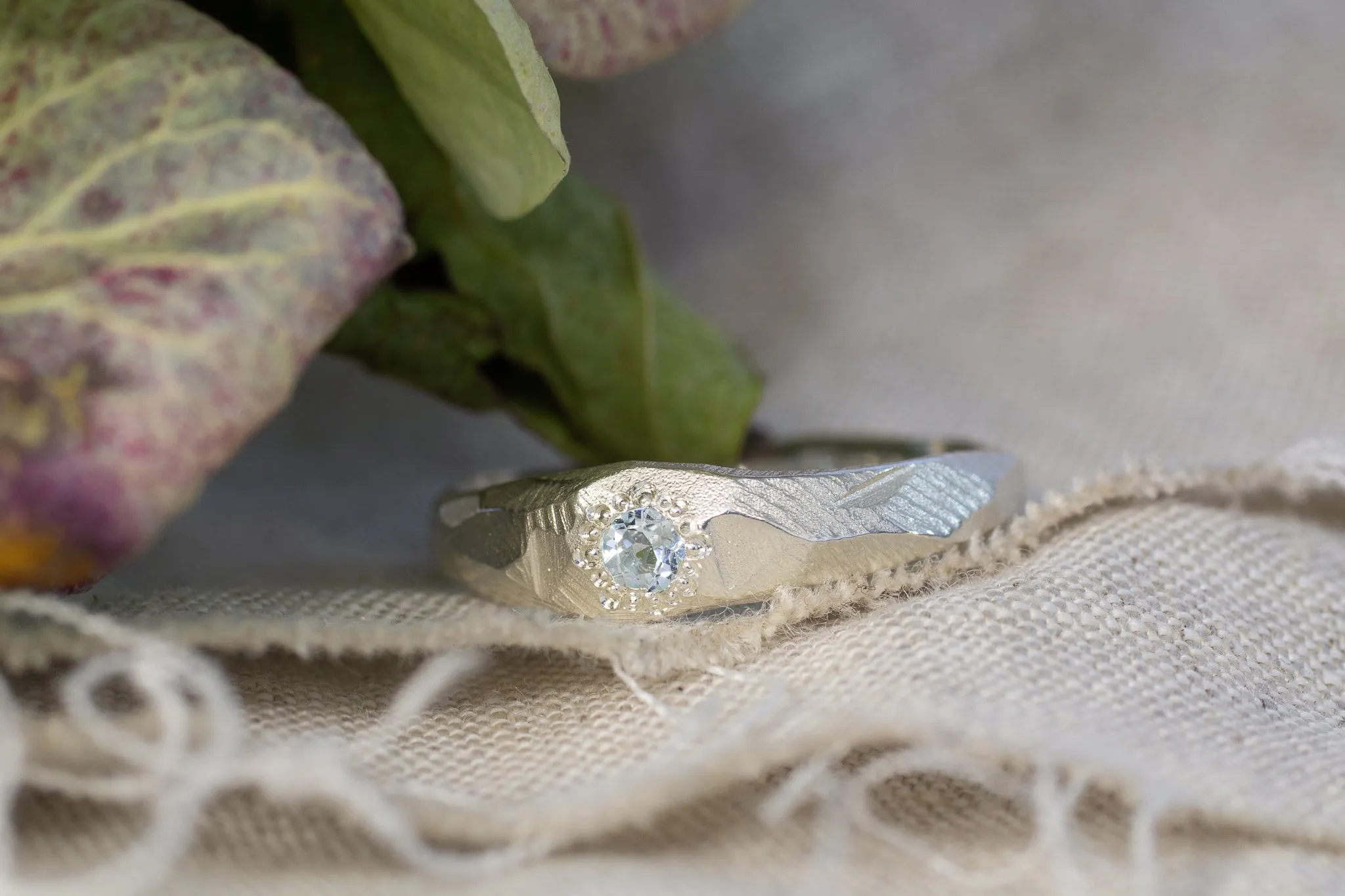 Hestia Ring - Sterling Silver with Topaz sold by Sophie Divett Jewelry