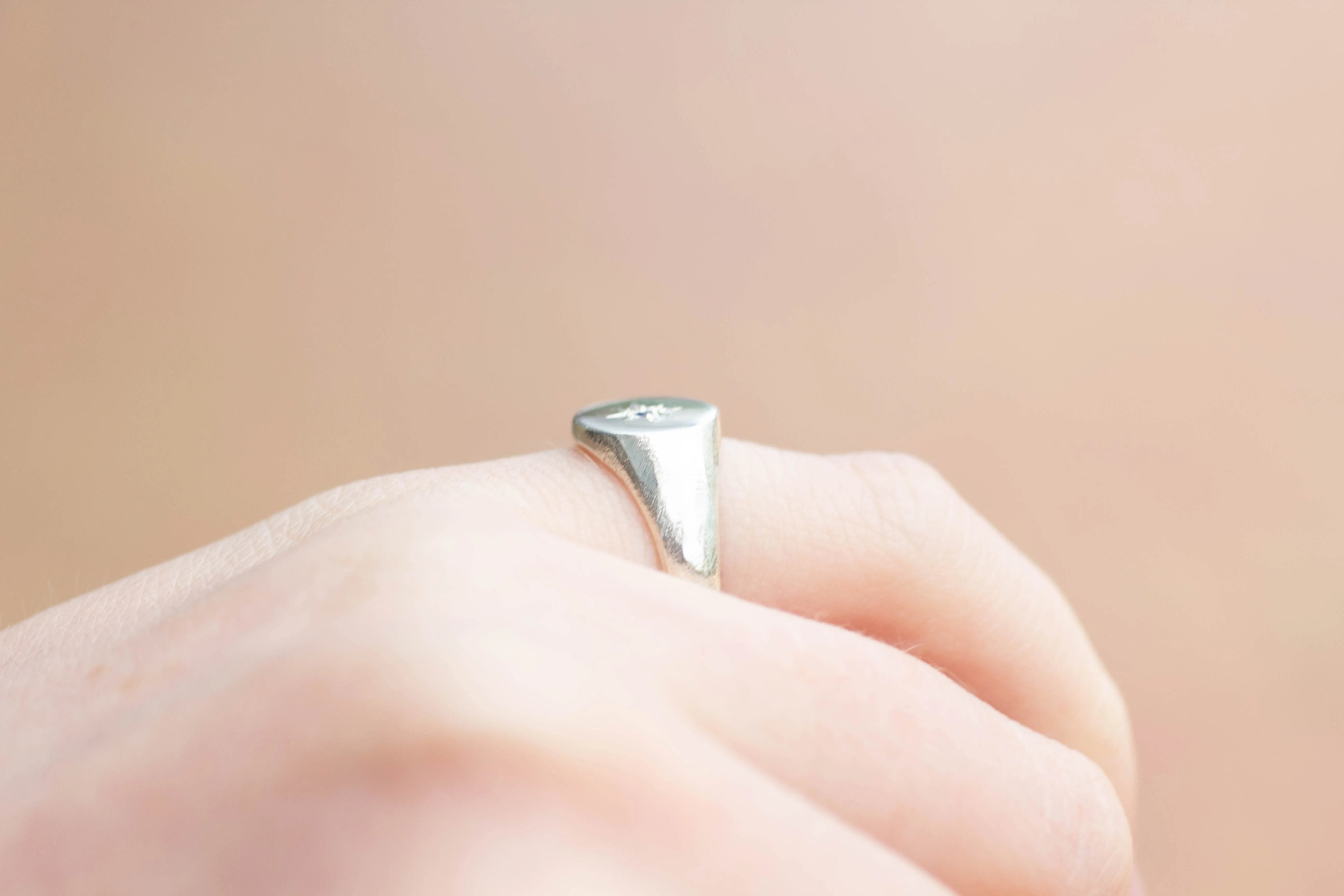 Signet Ring - Sterling Silver with Blue Tanzanite sold by Sophie Divett Jewelry product image thumbnail 5