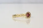 Vesper Ring - 9ct Yellow Gold with Rhodolite Garnet and Diamonds sold by Sophie Divett Jewelry