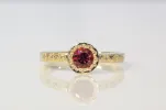 Vesper Ring - 9ct Yellow Gold with Rhodolite Garnet and Diamonds sold by Sophie Divett Jewelry