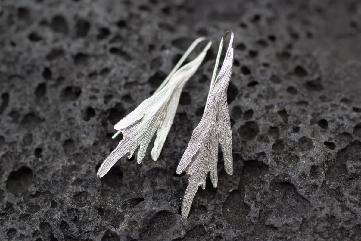 Tanekaha Drop Earrings - Sterling Silver sold by Sophie Divett Jewelry