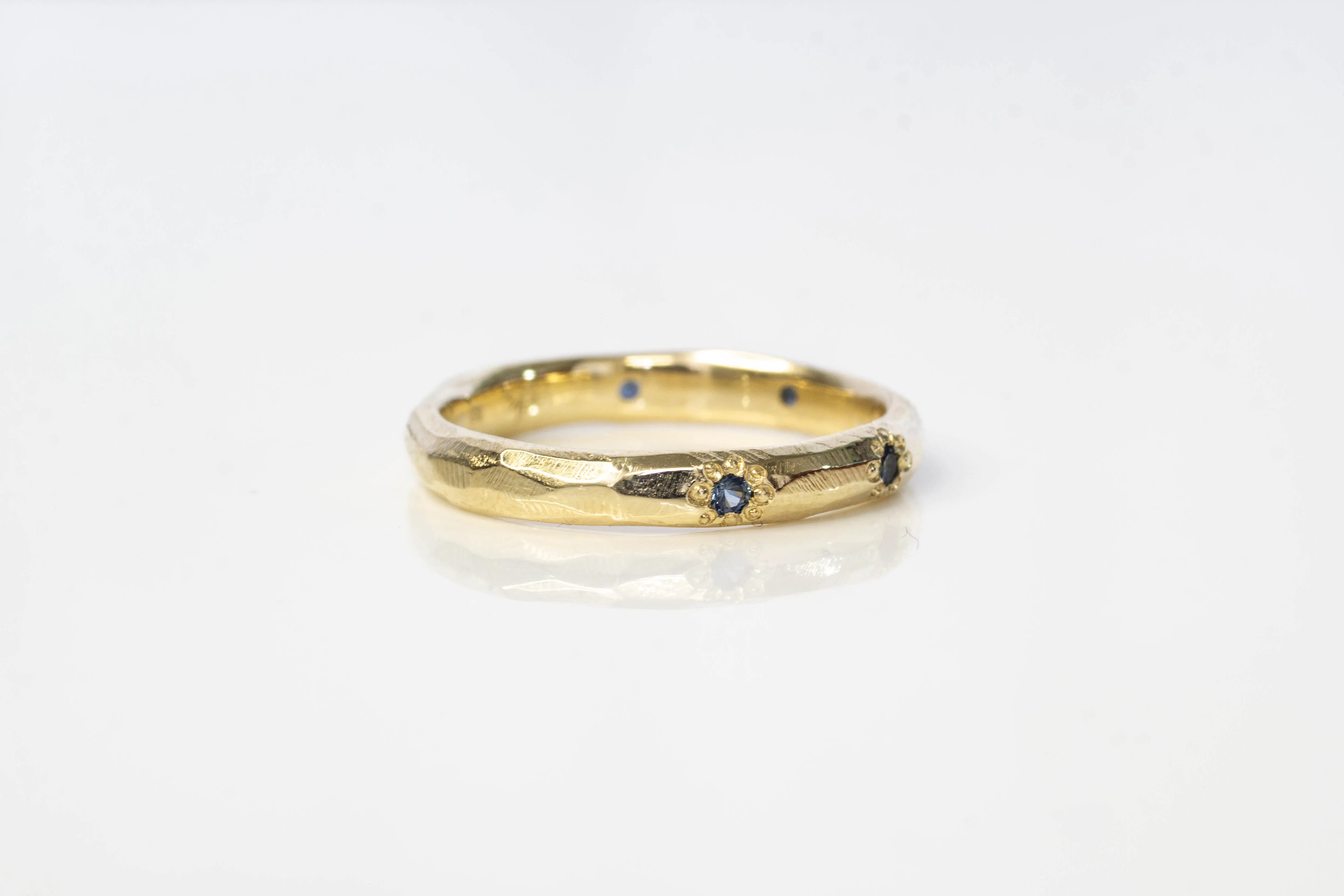 Narrow Terra Band with Sapphires - 9ct Yellow Gold sold by Sophie Divett Jewelry product image thumbnail 5