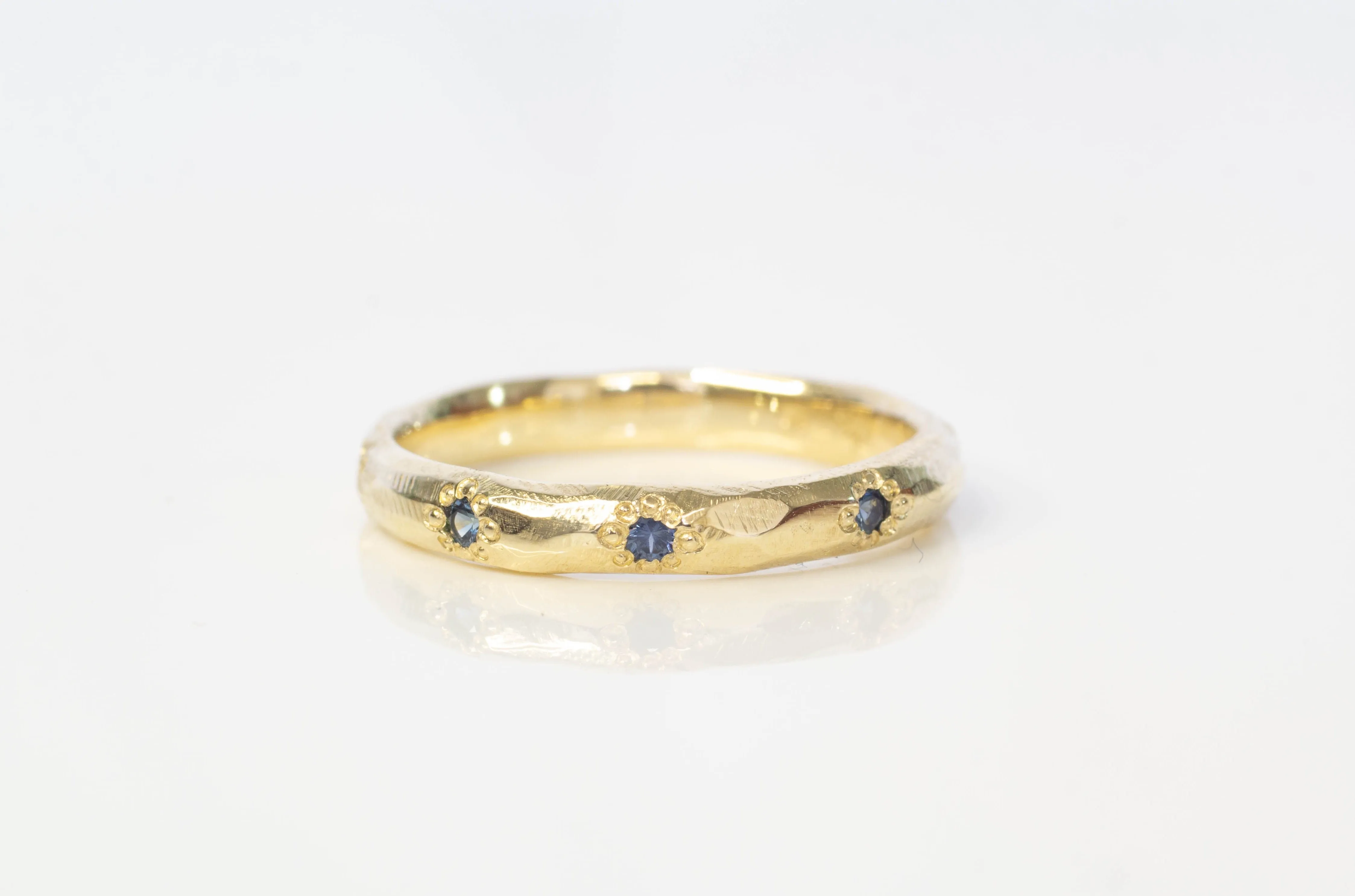 Narrow Terra Band with Sapphires - 9ct Yellow Gold sold by Sophie Divett Jewelry product image thumbnail 3
