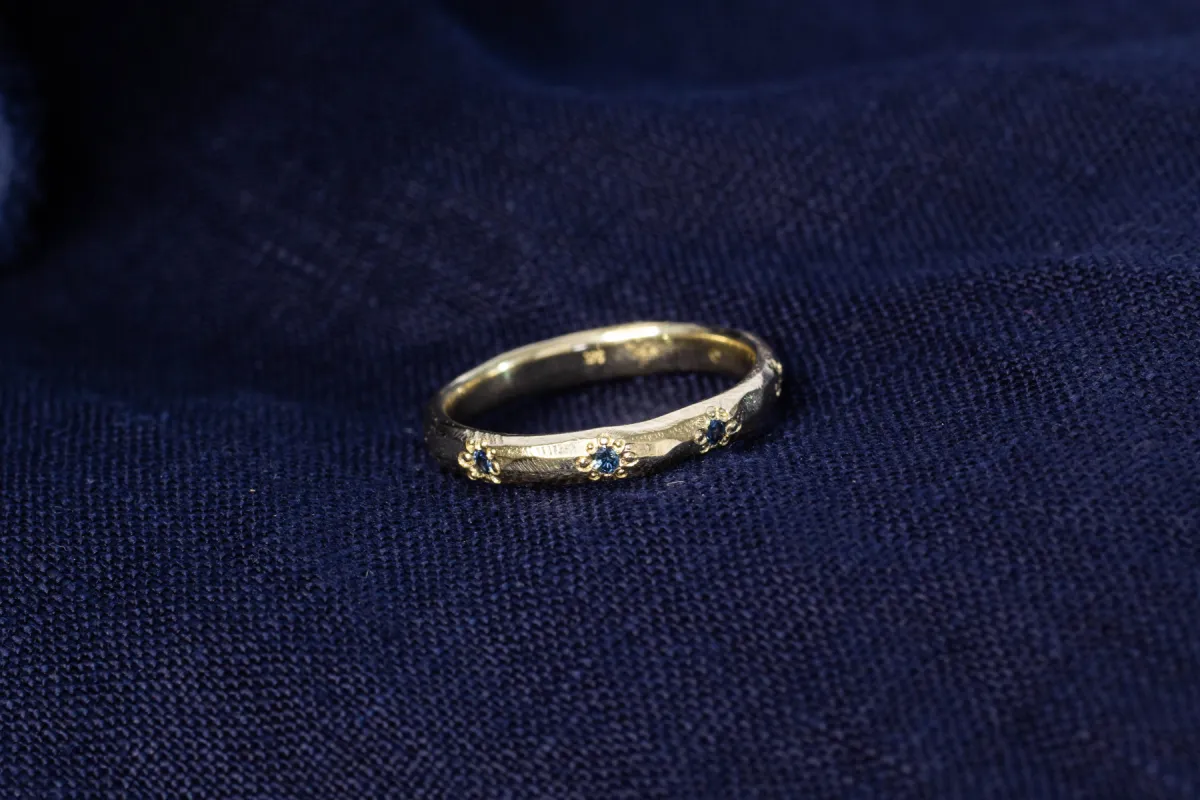 Narrow Terra Band with Gems sold by Sophie Divett Jewelry