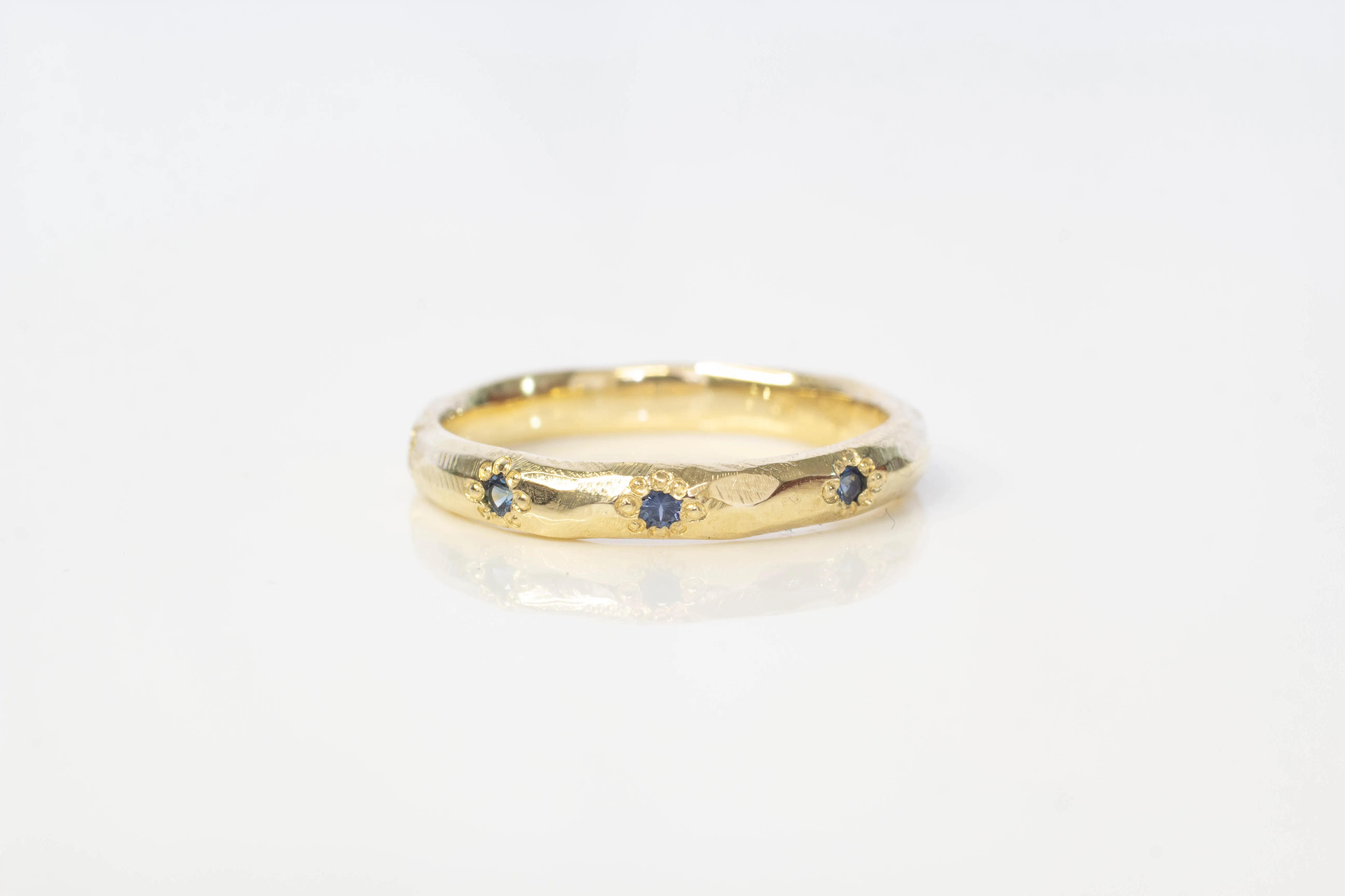 Narrow Terra Band with Sapphires - 9ct Yellow Gold sold by Sophie Divett Jewelry product image thumbnail 4