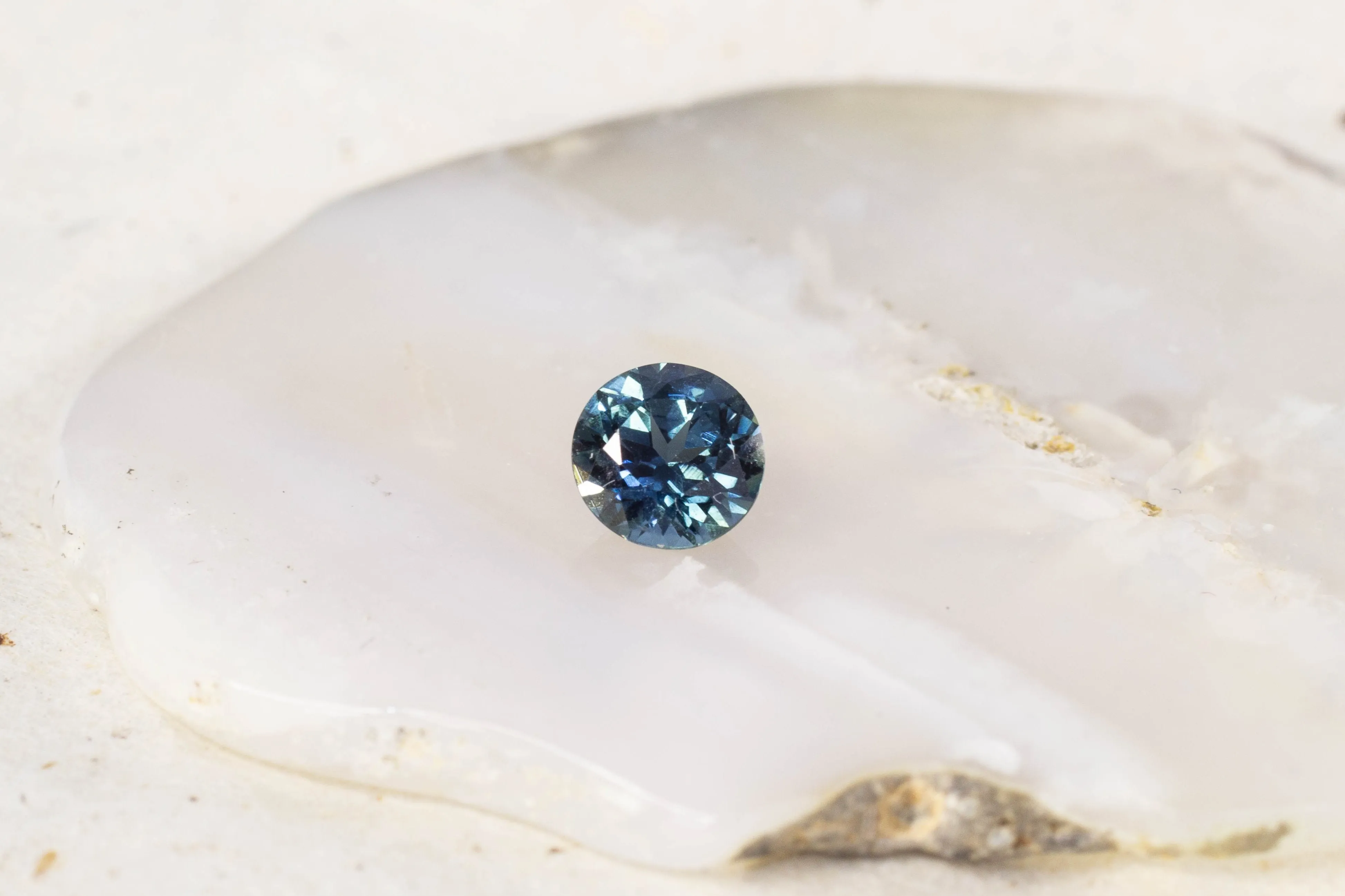 6mm Sapphire: 1.05ct Round - Teal sold by Sophie Divett Jewelry product image thumbnail 2
