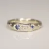 Hestia Ring - White Gold with Ceylon Sapphire sold by Sophie Divett Jewelry