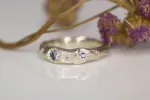 Hestia Ring - White Gold with Ceylon Sapphire sold by Sophie Divett Jewelry