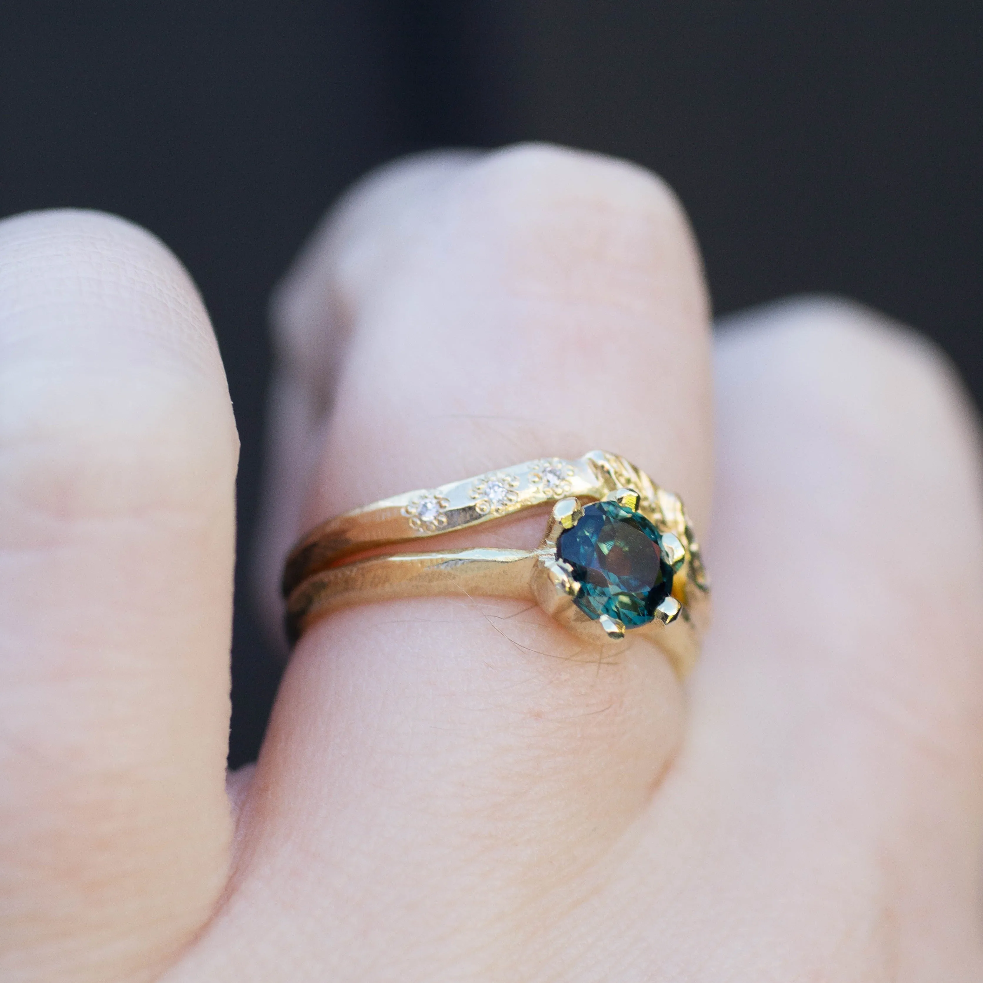 Rhea Fitted Band with Diamonds - Yellow Gold sold by Sophie Divett Jewelry product image thumbnail 3