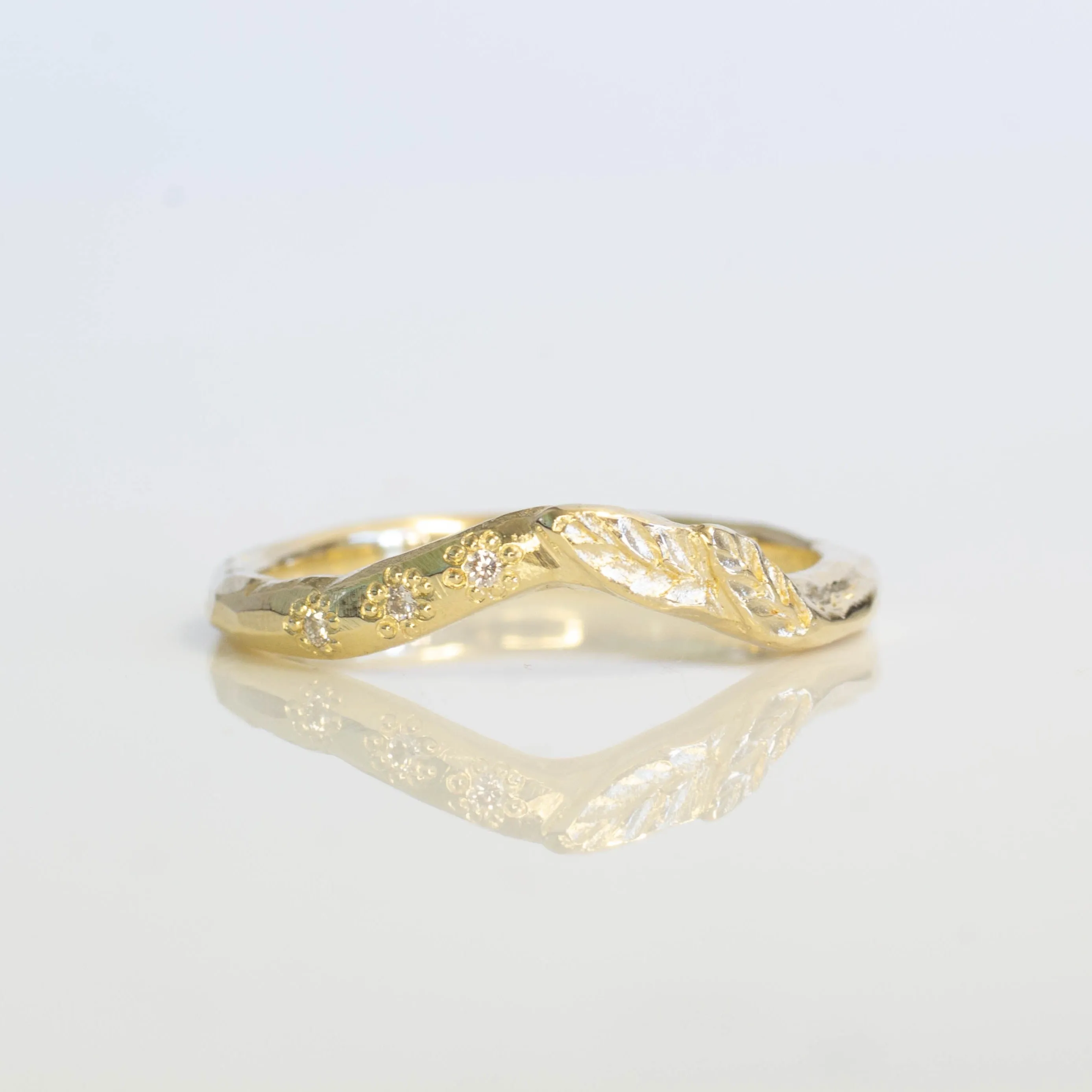 Rhea Fitted Band with Diamonds - Yellow Gold sold by Sophie Divett Jewelry