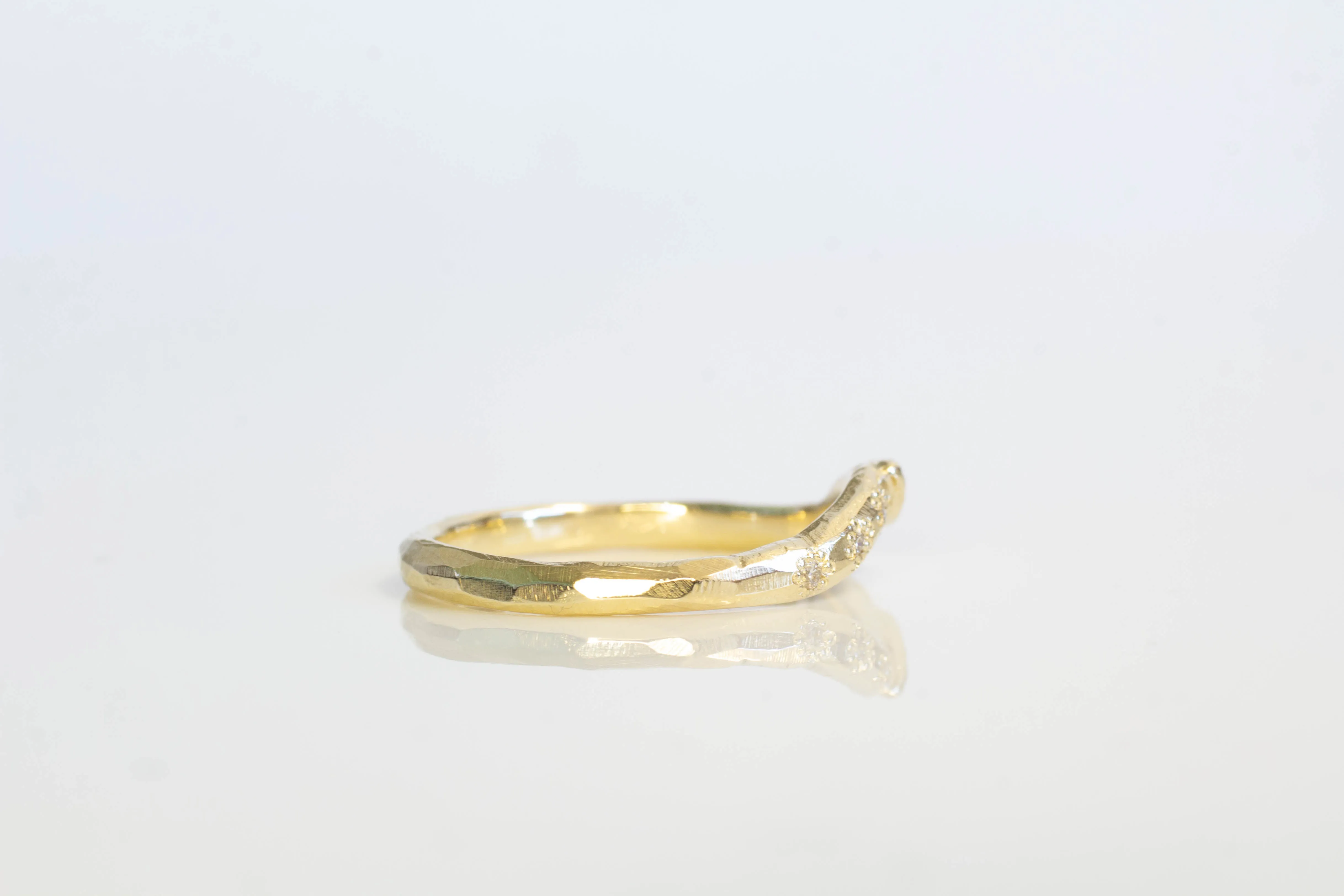 Rhea Fitted Band with Diamonds - Yellow Gold sold by Sophie Divett Jewelry product image thumbnail 5