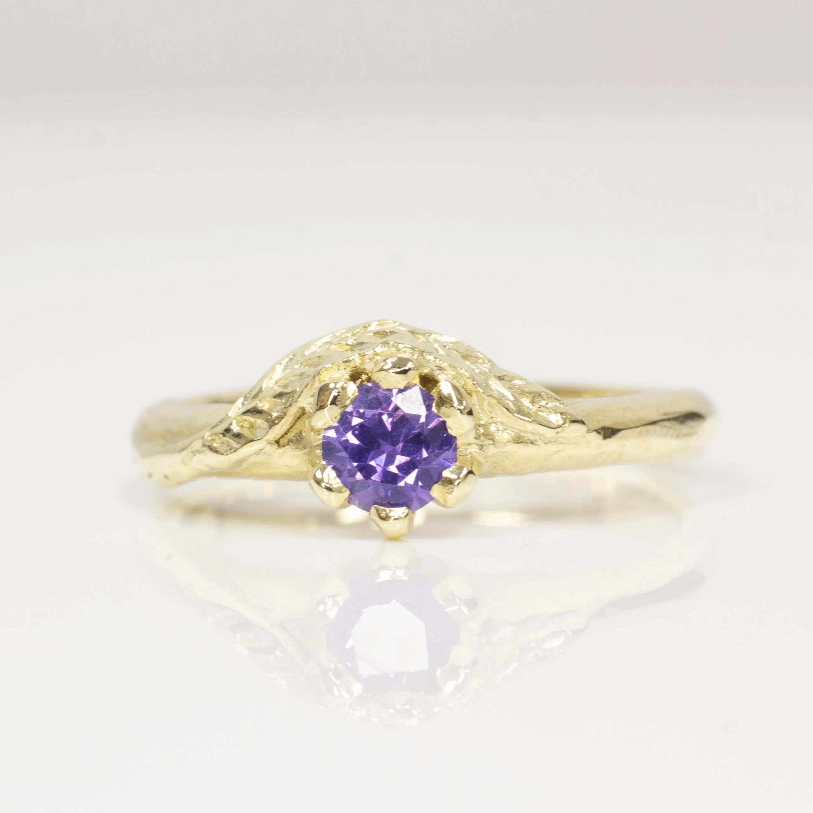 Cybele Ring - 14ct Yellow Gold with Lilac Sapphire sold by Sophie Divett Jewelry