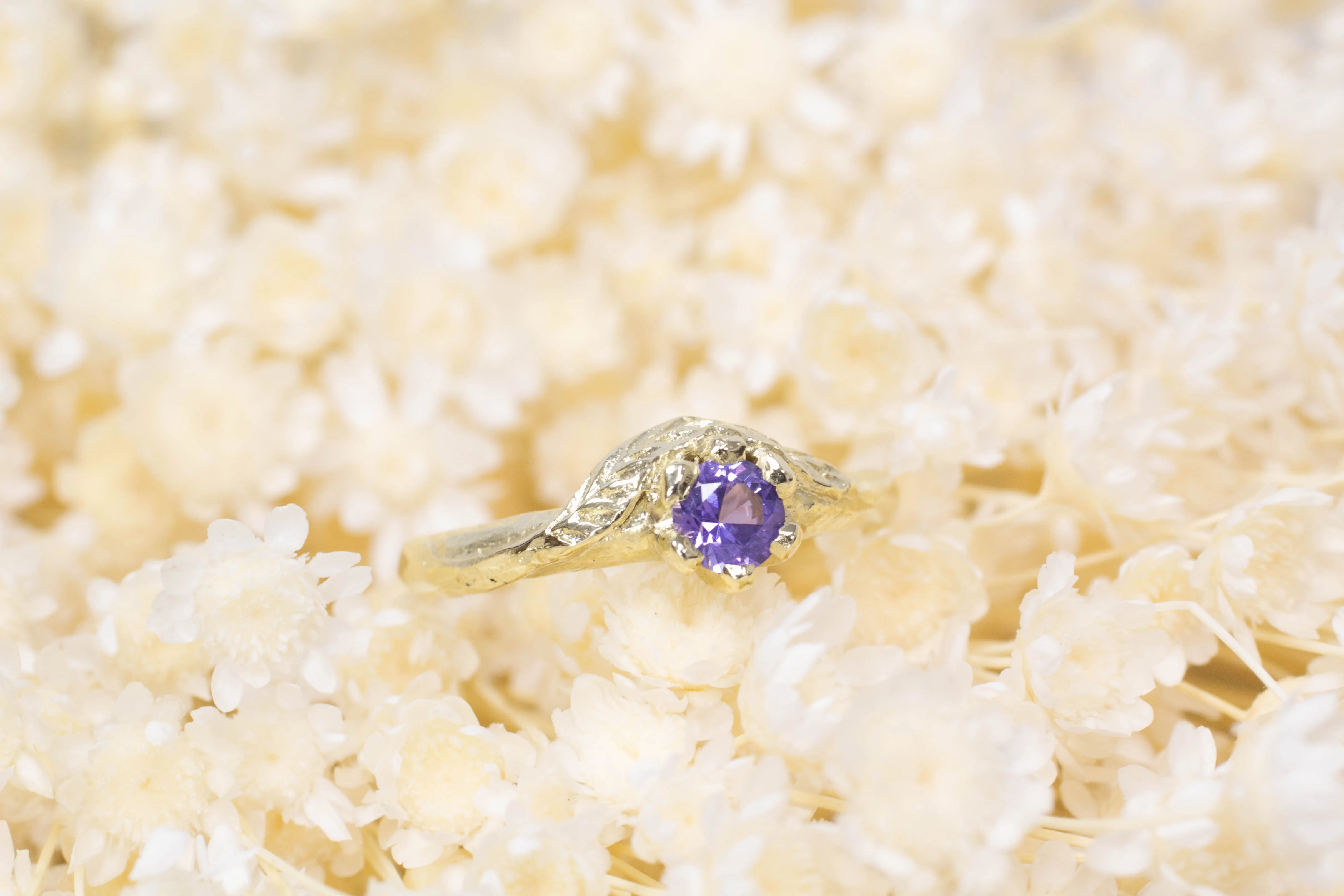 Cybele Ring - 14ct Yellow Gold with Lilac Sapphire sold by Sophie Divett Jewelry product image thumbnail 3