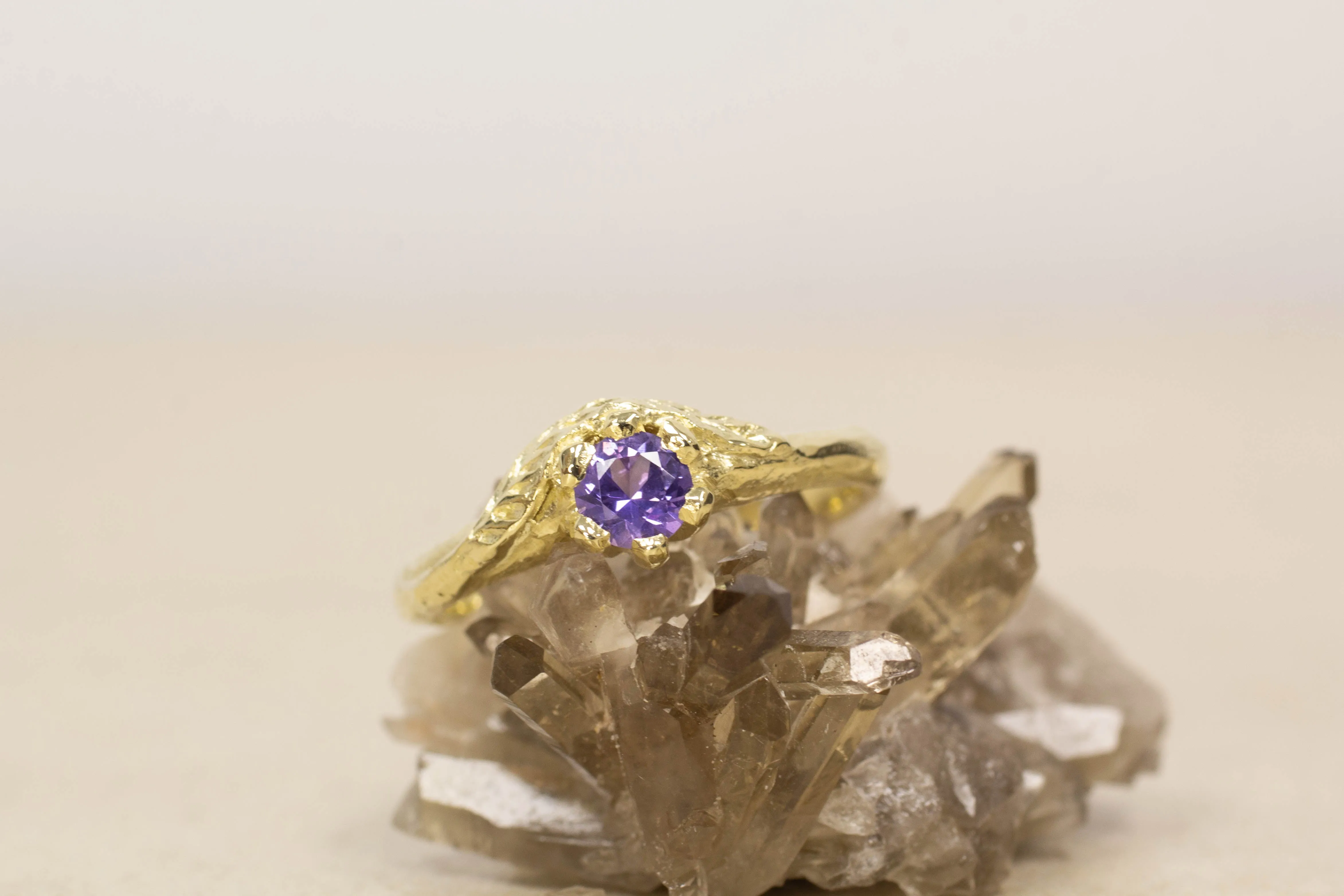 Cybele Ring - 14ct Yellow Gold with Lilac Sapphire sold by Sophie Divett Jewelry product image thumbnail 4