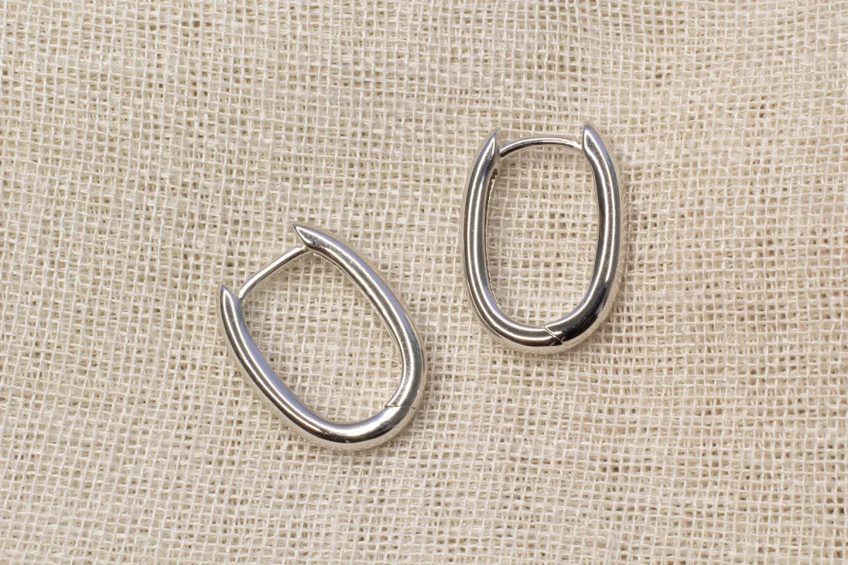 U-Shaped Huggie Earrings - Sterling Silver sold by Sophie Divett Jewelry
