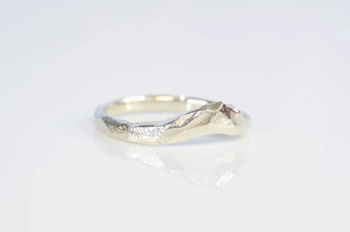 Mountain Fitted Band - Sterling Silver sold by Sophie Divett Jewelry