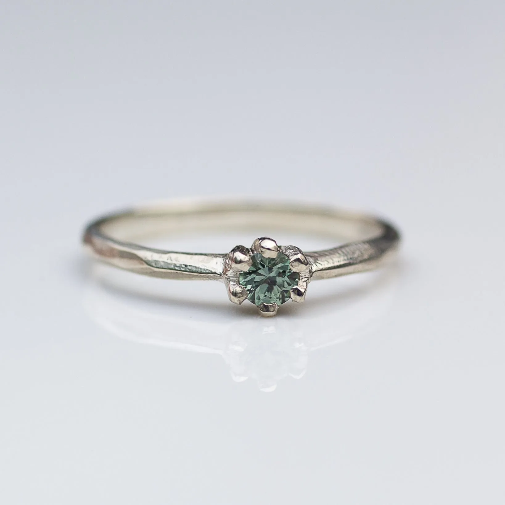 Seed Ring - 9ct White Gold with Sapphire sold by Sophie Divett Jewelry product image thumbnail 2