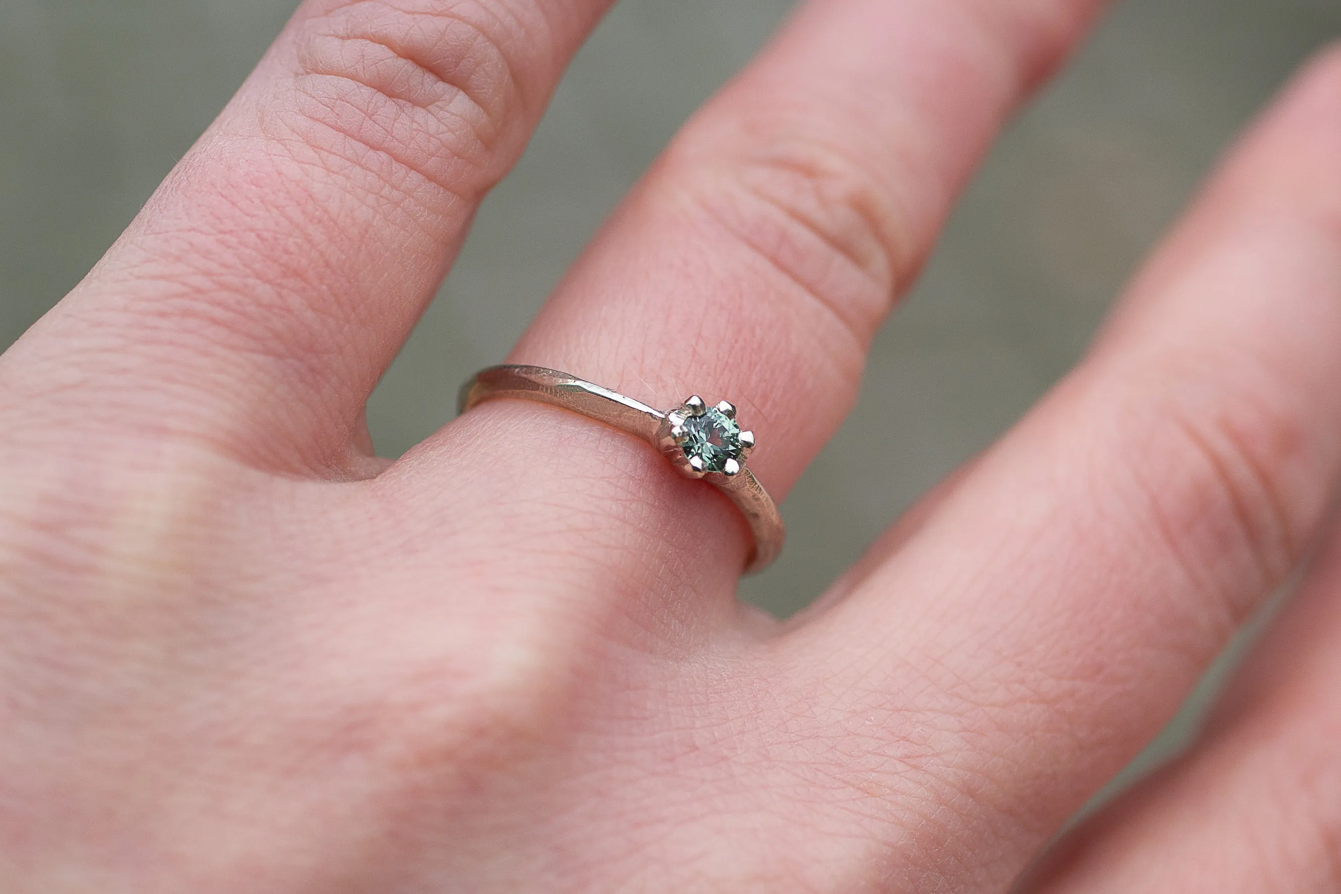 Seed Ring - 9ct White Gold with Sapphire sold by Sophie Divett Jewelry product image thumbnail 4