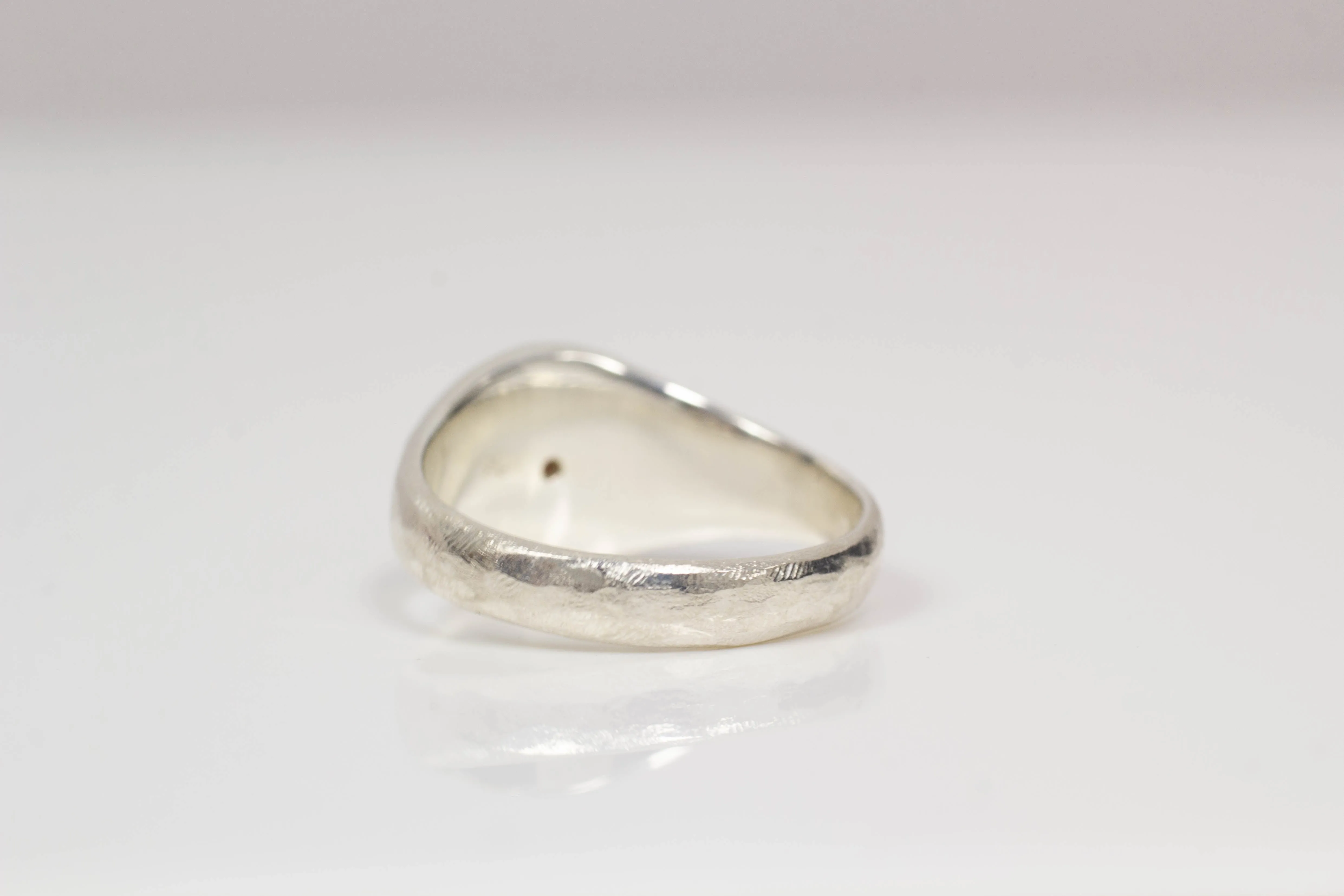 Signet Ring - Sterling Silver with Garnet sold by Sophie Divett Jewelry product image thumbnail 5