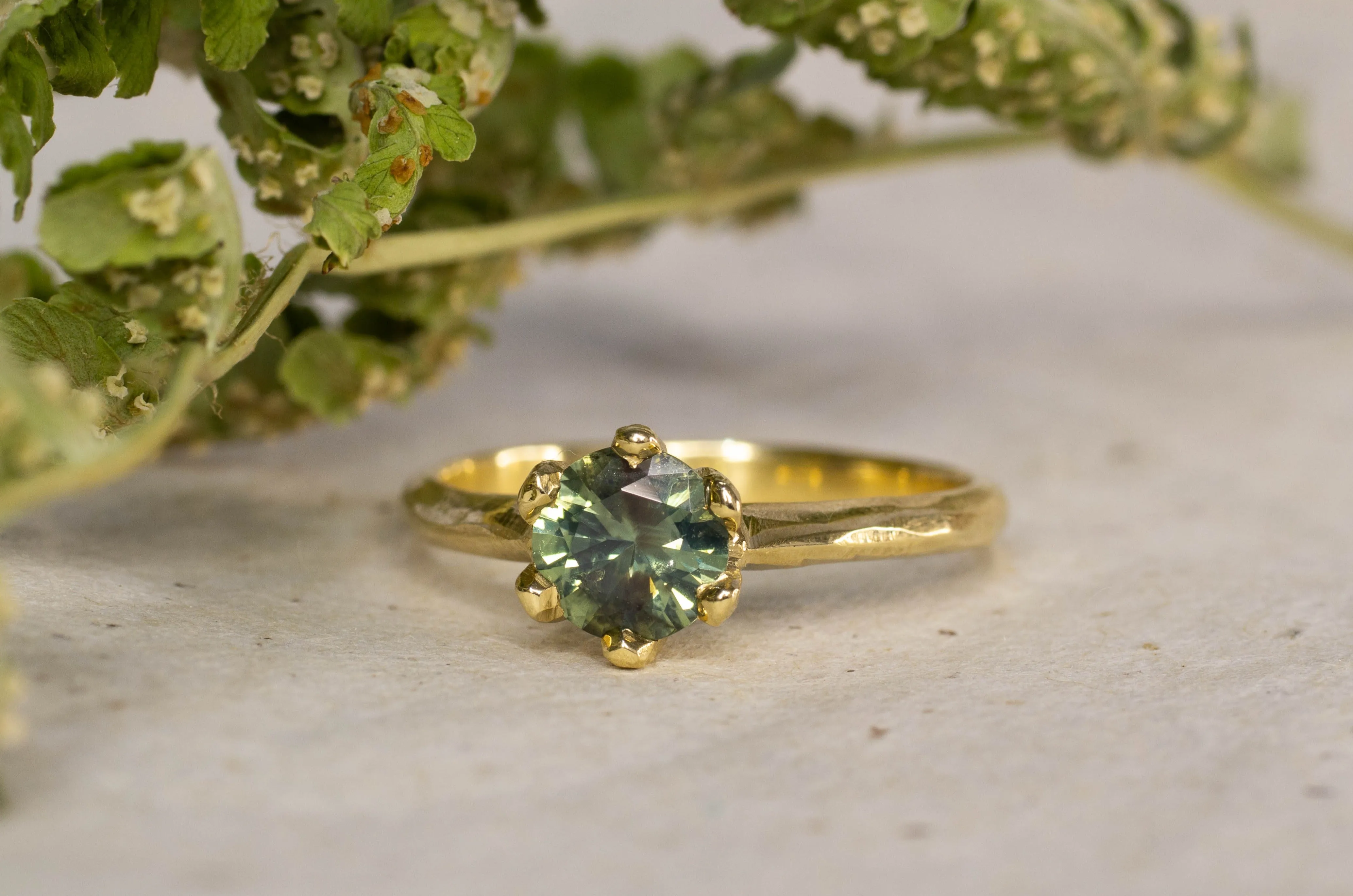 Vesta Ring - 18ct Yellow Gold with Green Sapphire sold by Sophie Divett Jewelry product image thumbnail 2