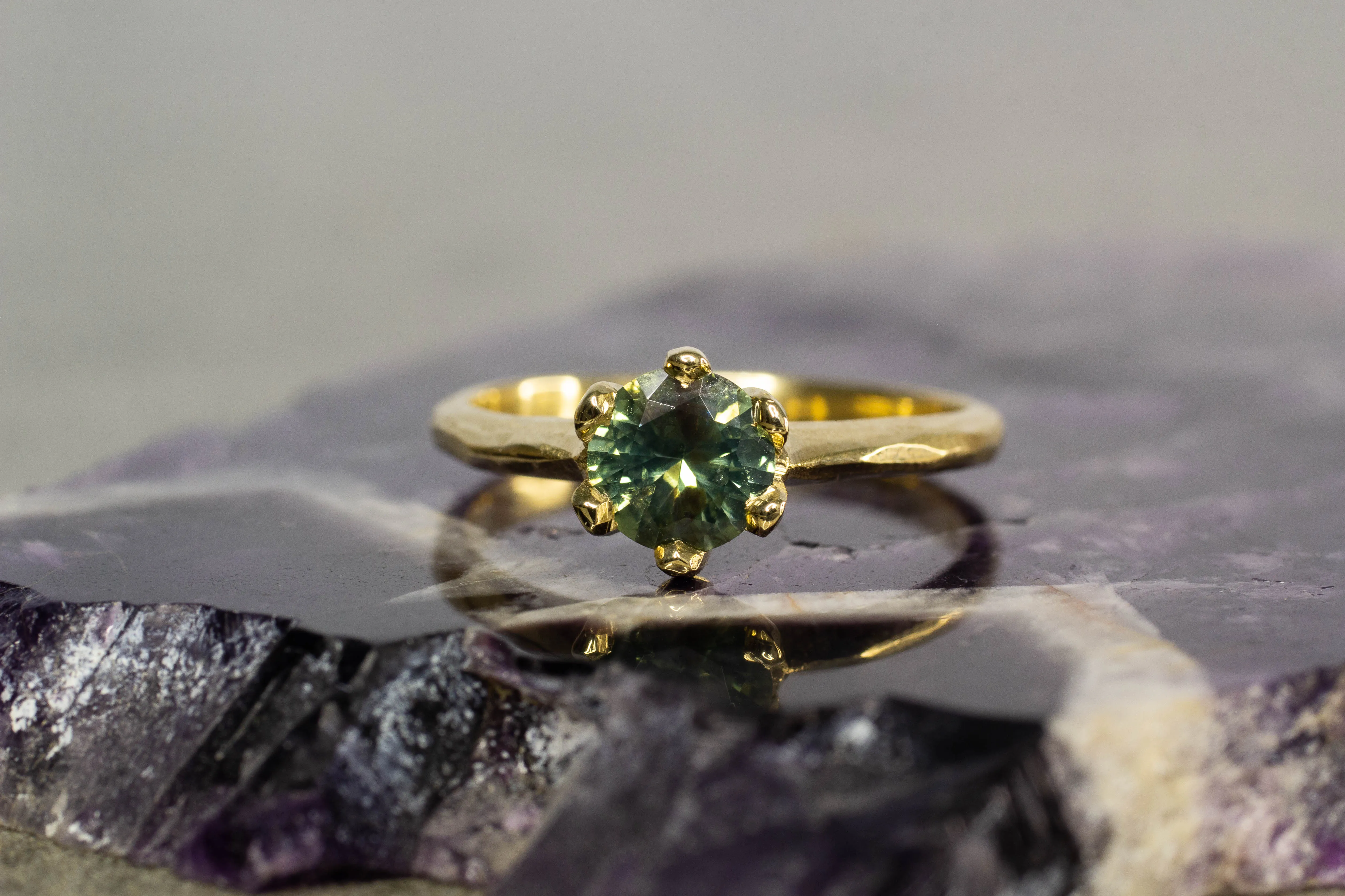 Vesta Ring - 18ct Yellow Gold with Green Sapphire sold by Sophie Divett Jewelry product image thumbnail 3