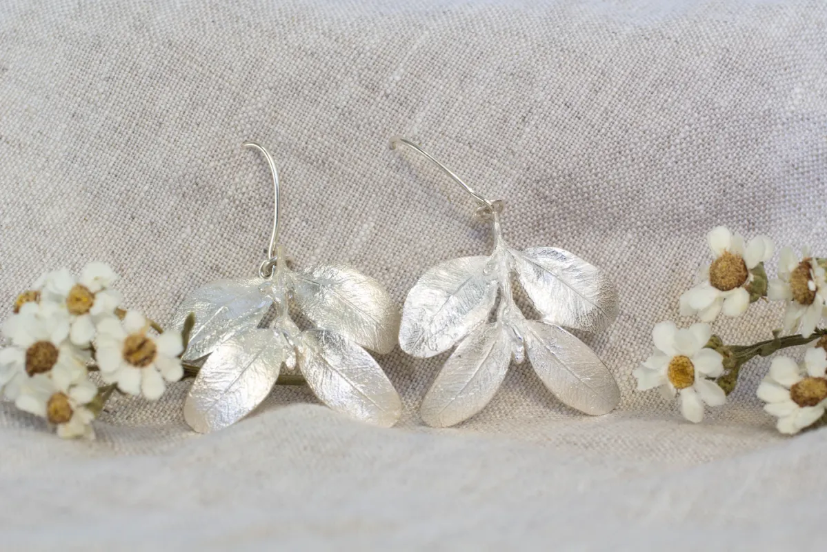 Lyris Leaf Earrings - Sterling Silver sold by Sophie Divett Jewelry