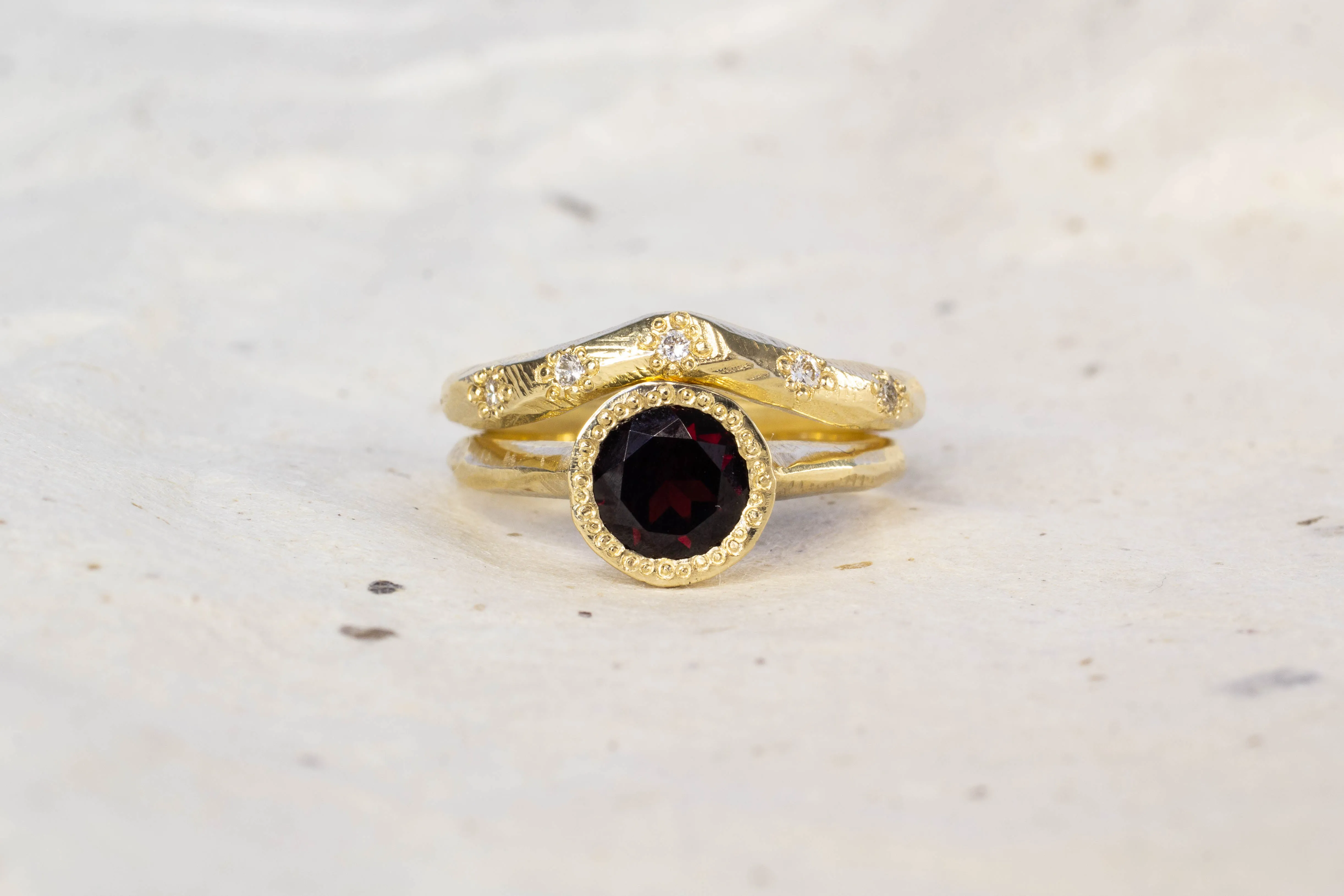 Lota Ring - 9ct Yellow Gold with Red Garnet sold by Sophie Divett Jewelry product image thumbnail 3
