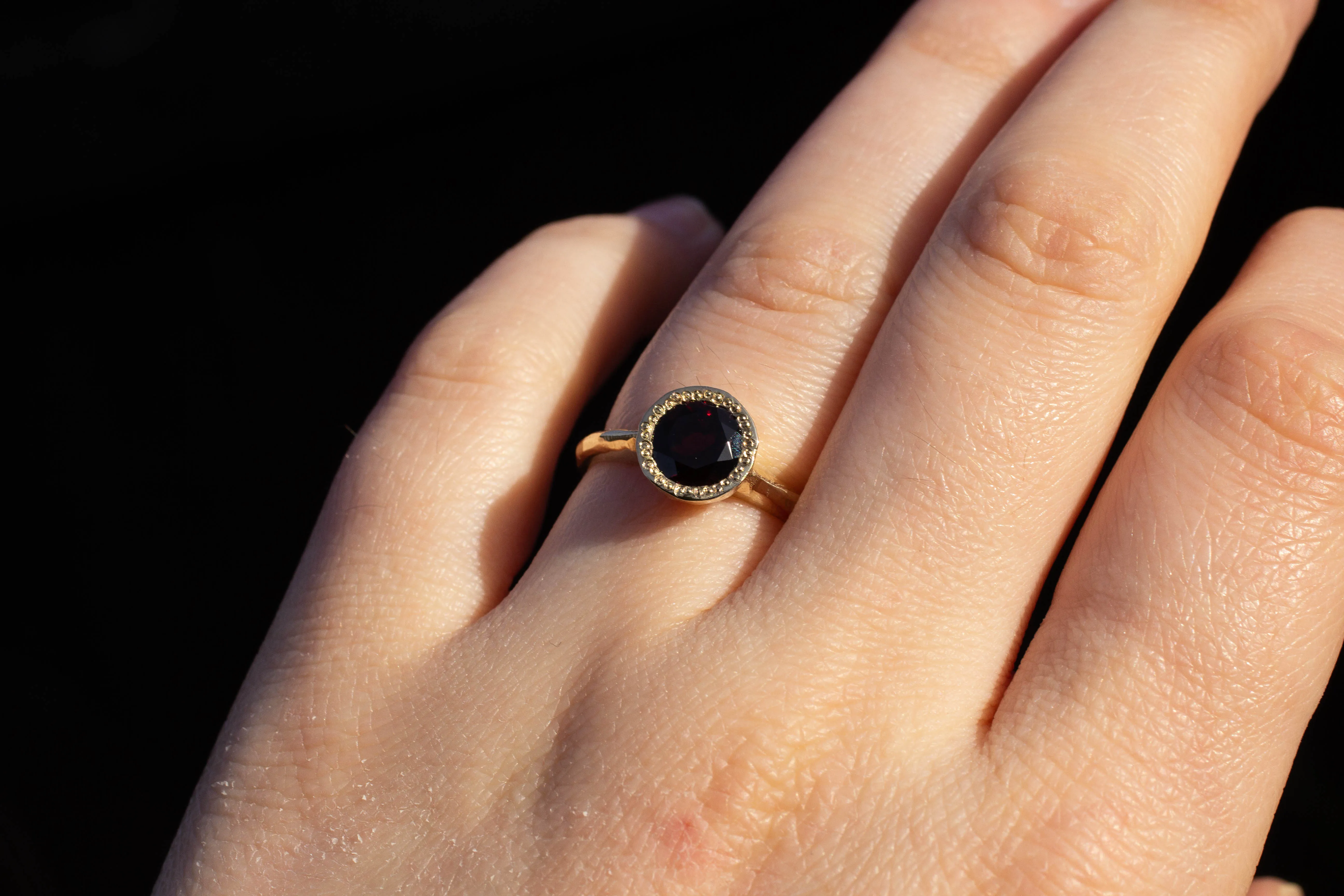 Lota Ring - 9ct Yellow Gold with Red Garnet sold by Sophie Divett Jewelry product image thumbnail 4