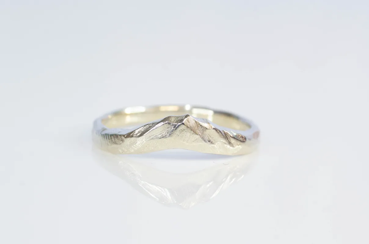 Mountain Fitted Band - White Gold sold by Sophie Divett Jewelry