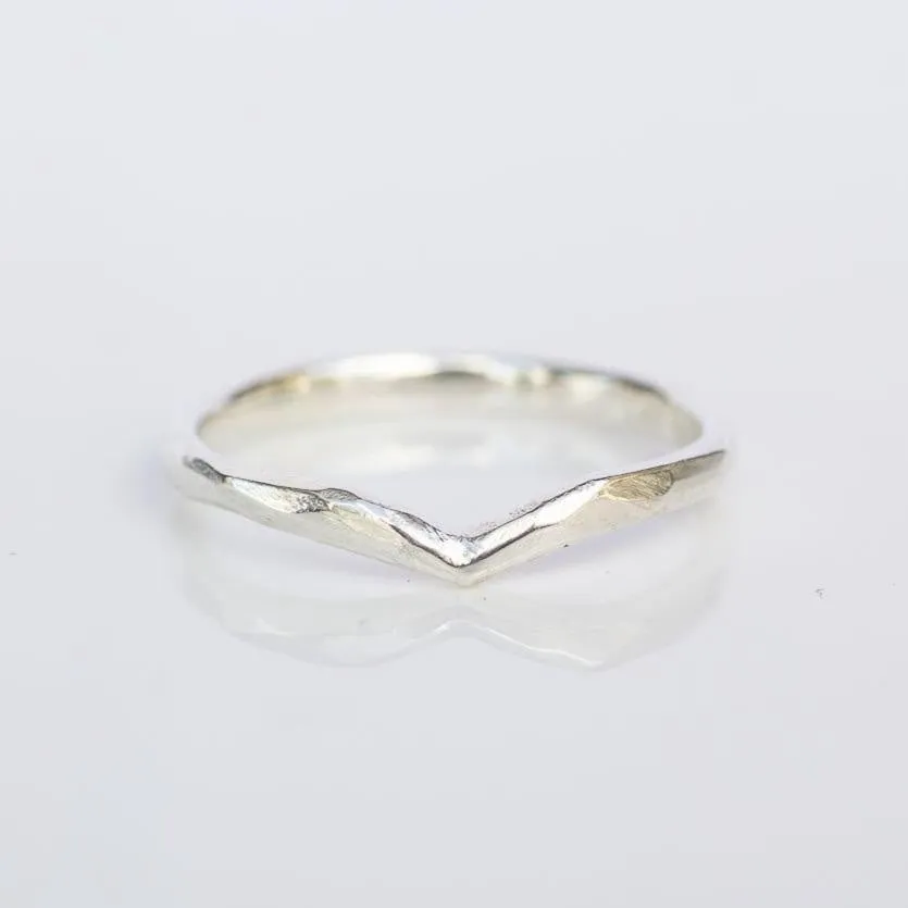 Peak Fitted Band - Sterling Silver / L sold by Sophie Divett Jewelry