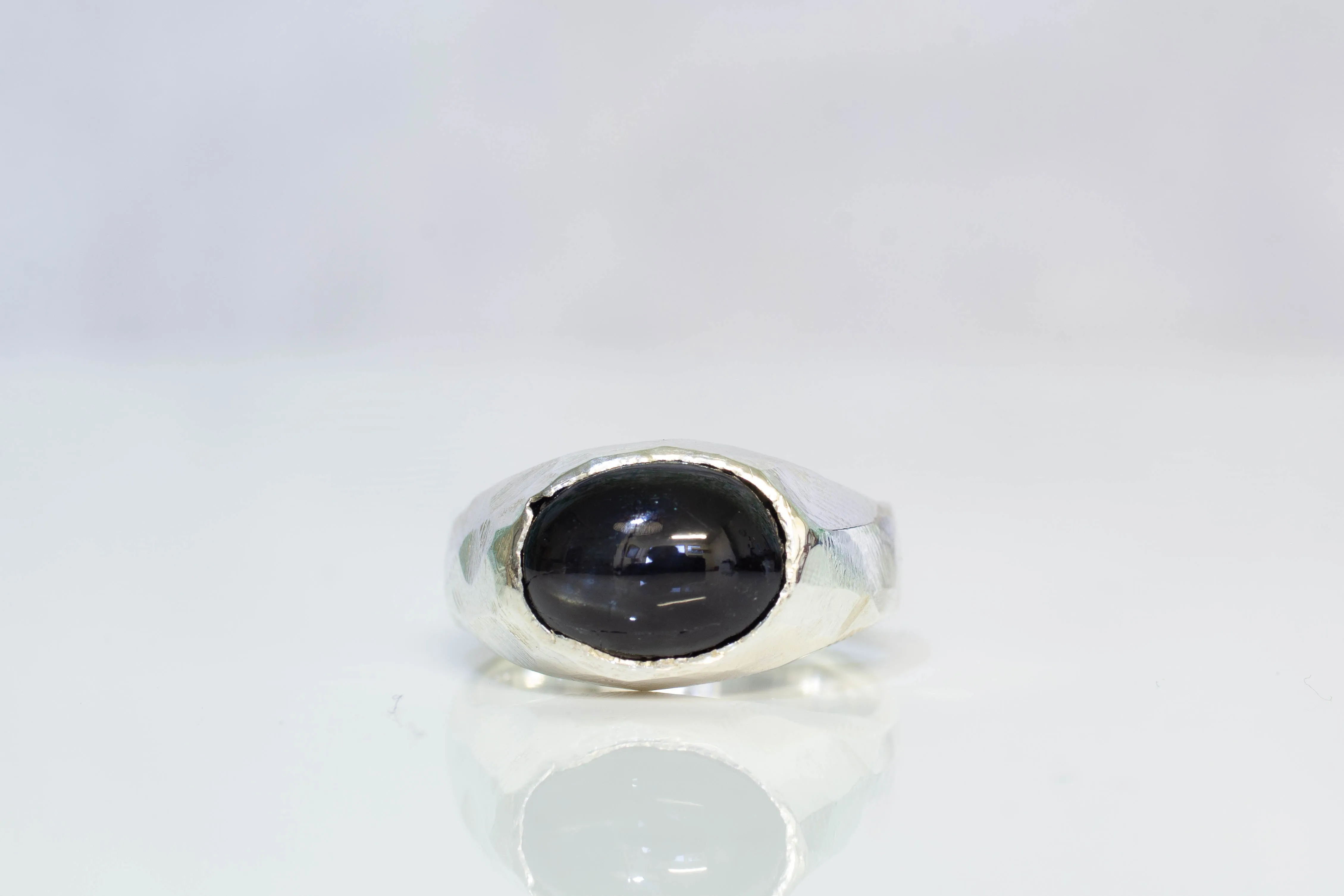 Signet Ring with Black Star Diopside - Sterling Silver sold by Sophie Divett Jewelry product image thumbnail 4